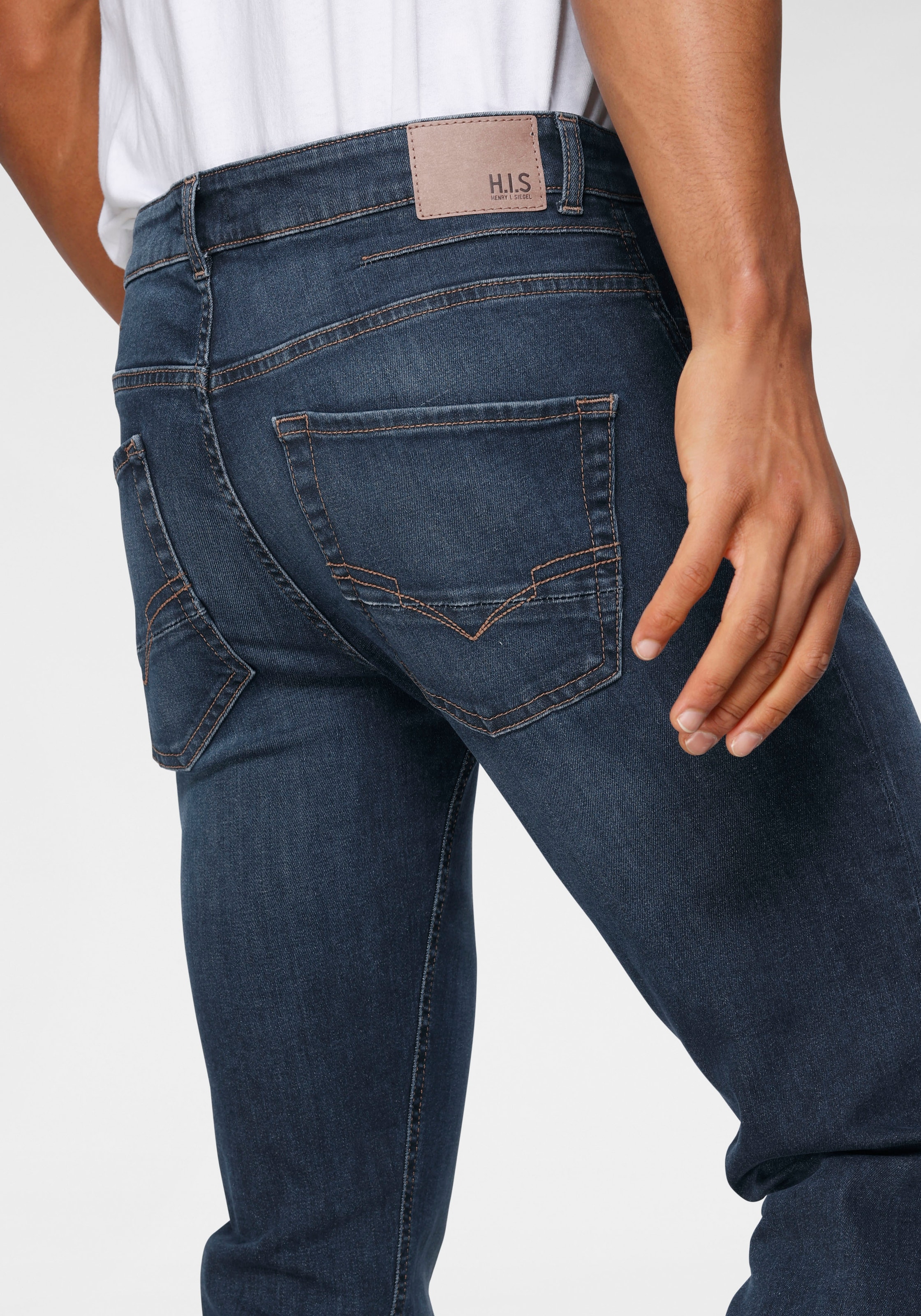 H.I.S Straight-Jeans »DALE«, gerades Bein, mit Used-Effekten, niedrige Leibhöhe