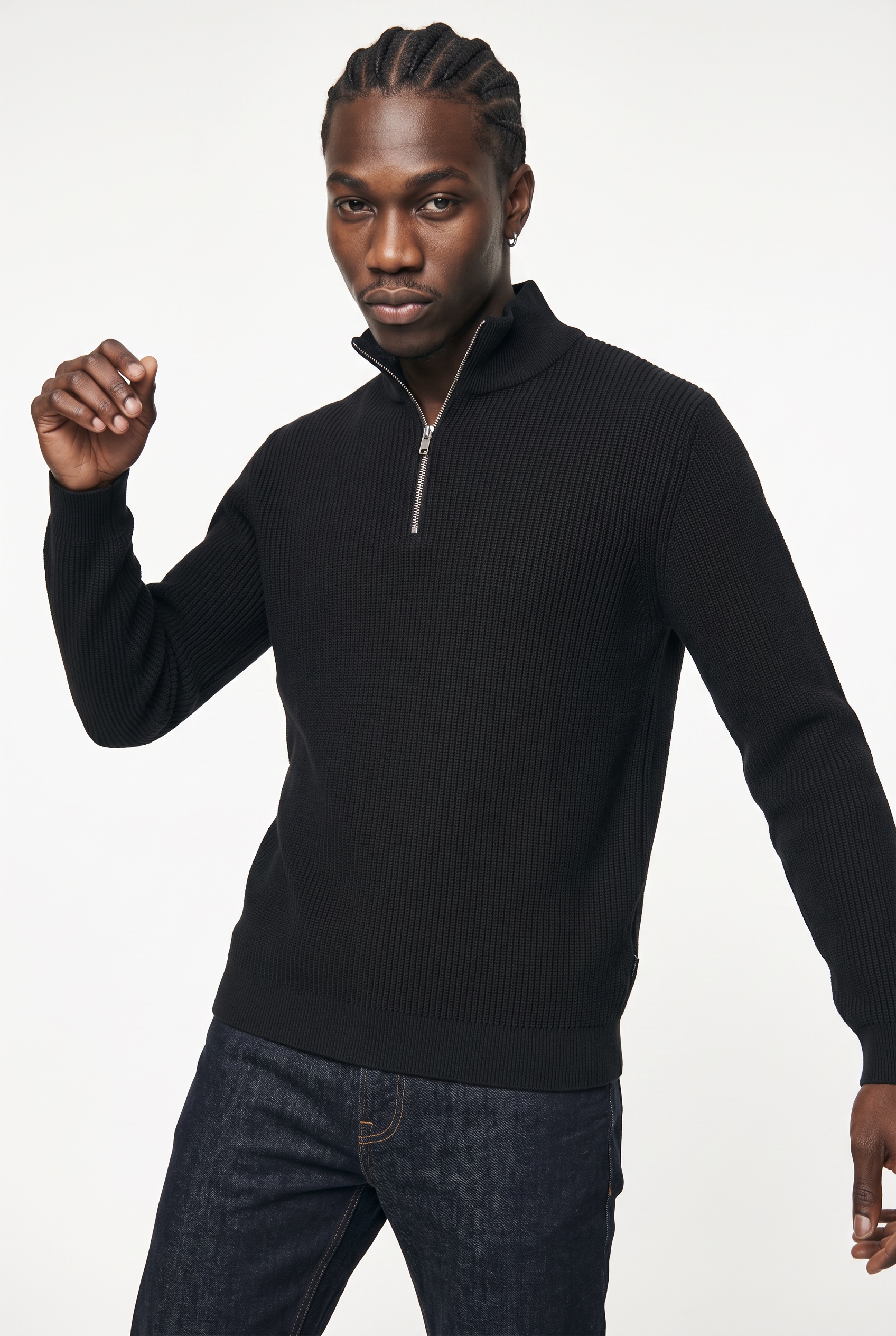 Jack & Jones Troyer »JPRBLACONNOR KNIT HALF ZIP« Baumwolle, regular fit