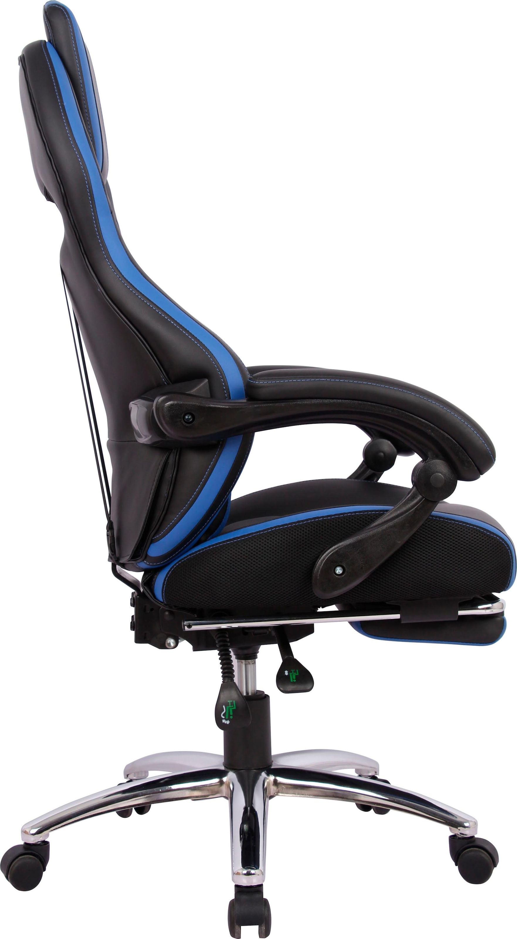 INOSIGN Gaming-Stuhl »Sprinta 1, Chefsessel mit ausziehbarer Fußstütze,«, Kunstleder, komfortabel gepolstert mit vielen ergonomischen Funktionen