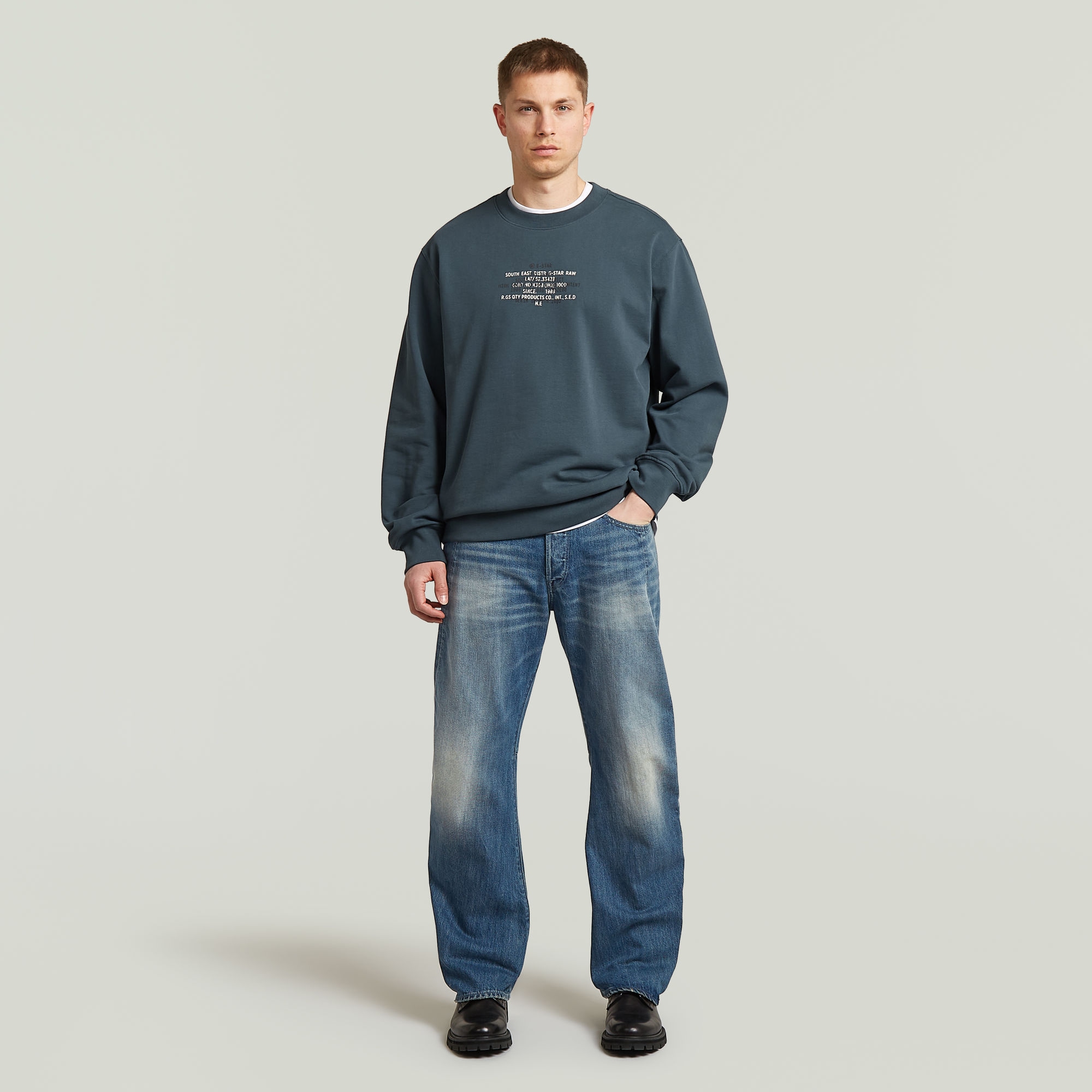 G-STAR Sweatshirt »Multi Text r sw«, mit Frontprint, Baumwolle
