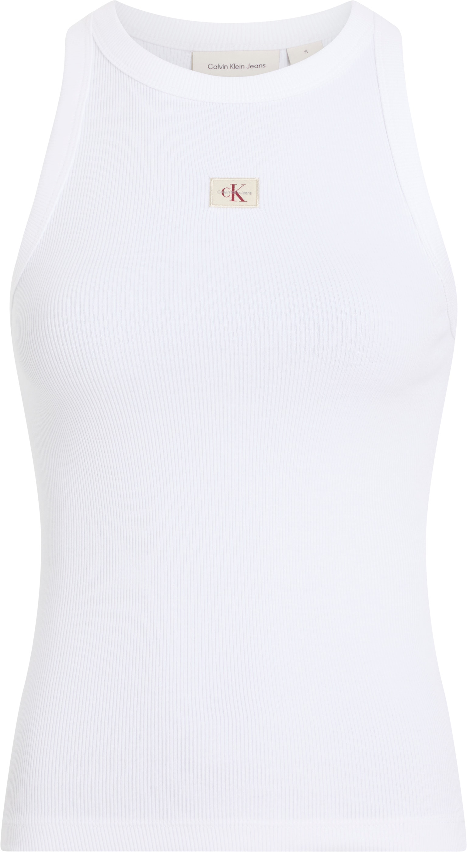 Calvin Klein Jeans Plus Tanktop »PLUS WOVEN LABEL RIB TANK TOP«, in großen Größen