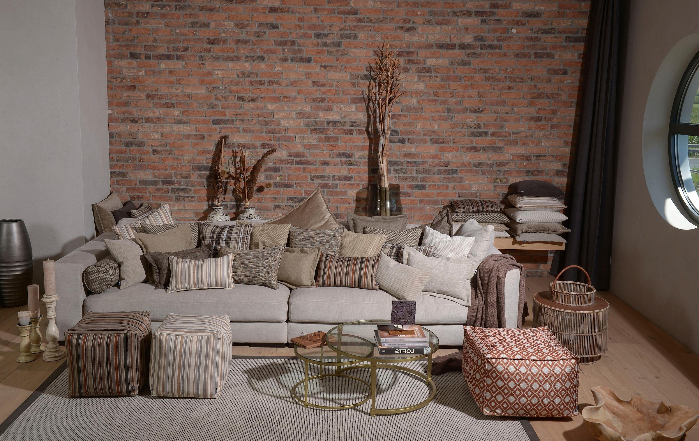 H.O.C.K. Dekokissen »Ardesia« mit Karomuster, Kissenhülle mit Füllung, 1 Stück