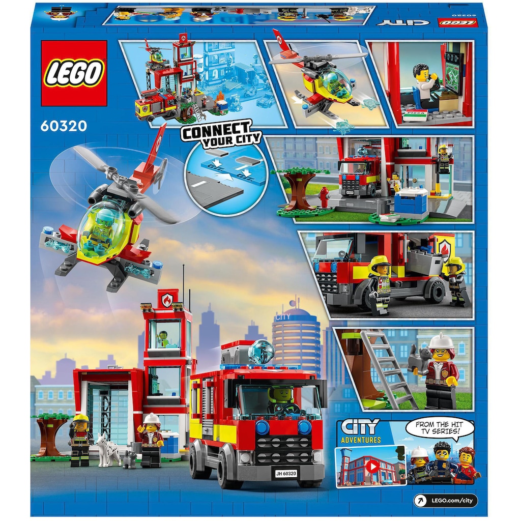 LEGO® Konstruktionsspielsteine »Feuerwache (60320), LEGO® City«, (540 St.)