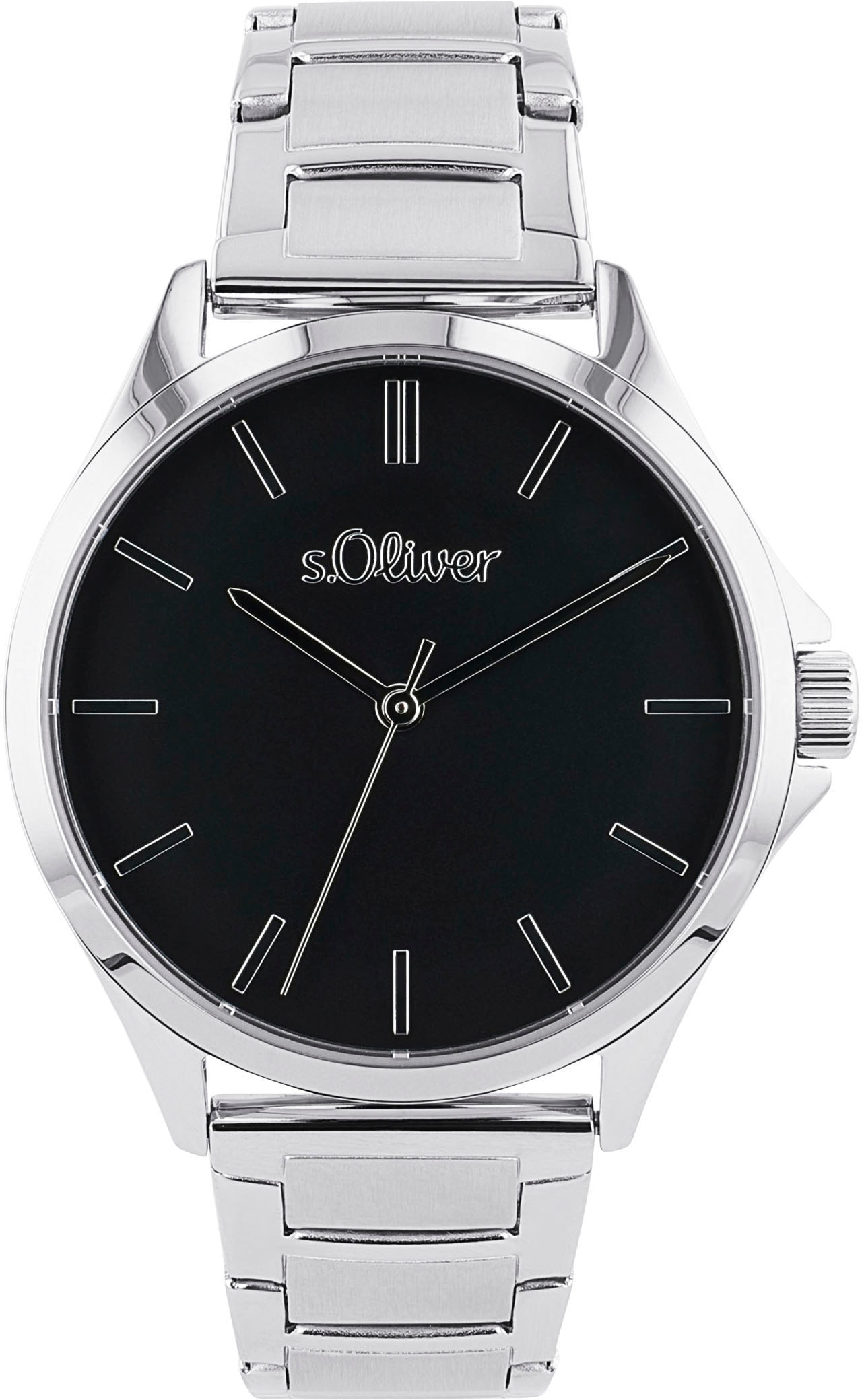 s.Oliver Quarzuhr, Armbanduhr, Damenuhr, Edelstahlarmband, analog