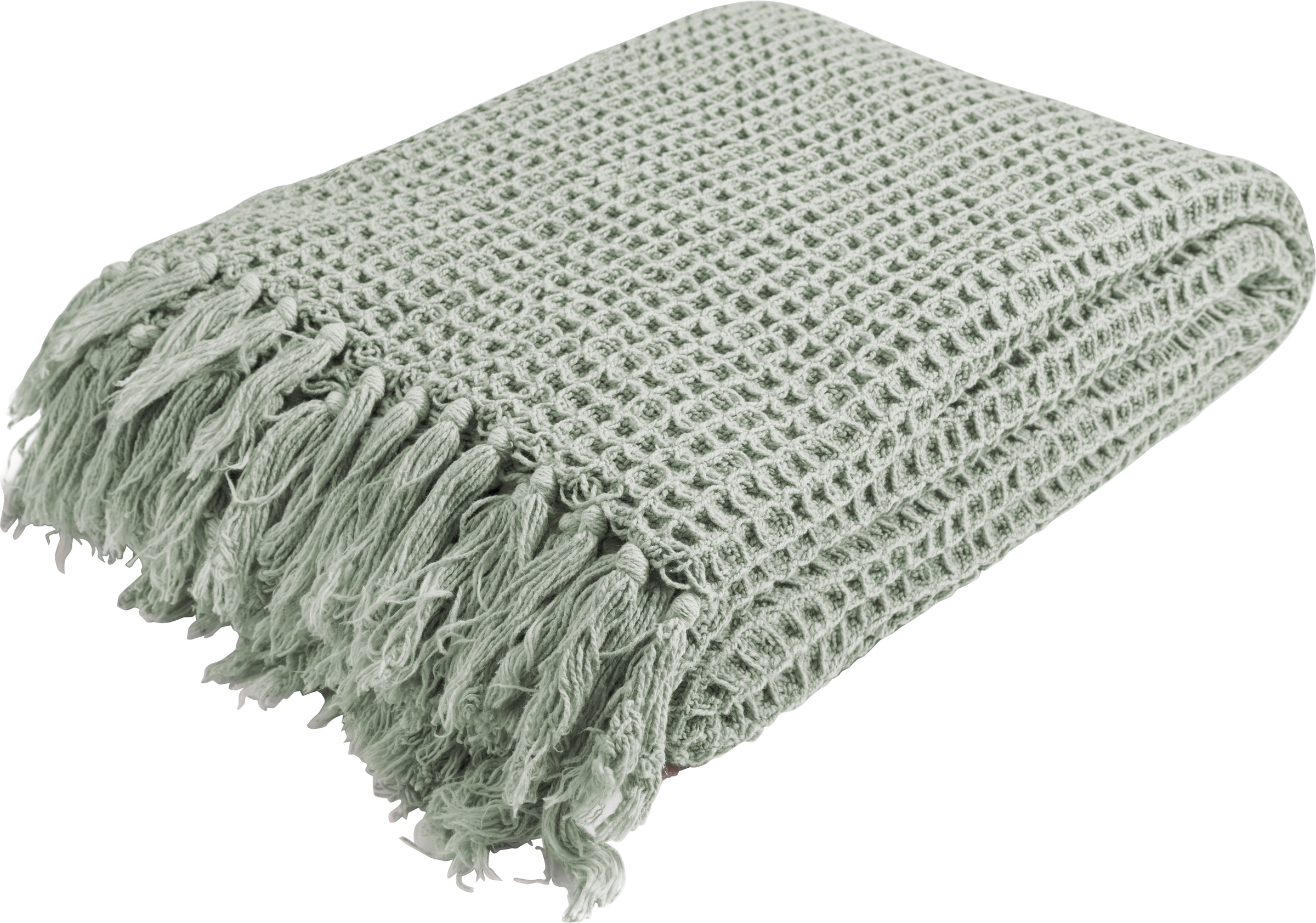 Magma Heimtex Wohndecke »Waffle«, mit langen Fransen, Kuscheldecke kaufen