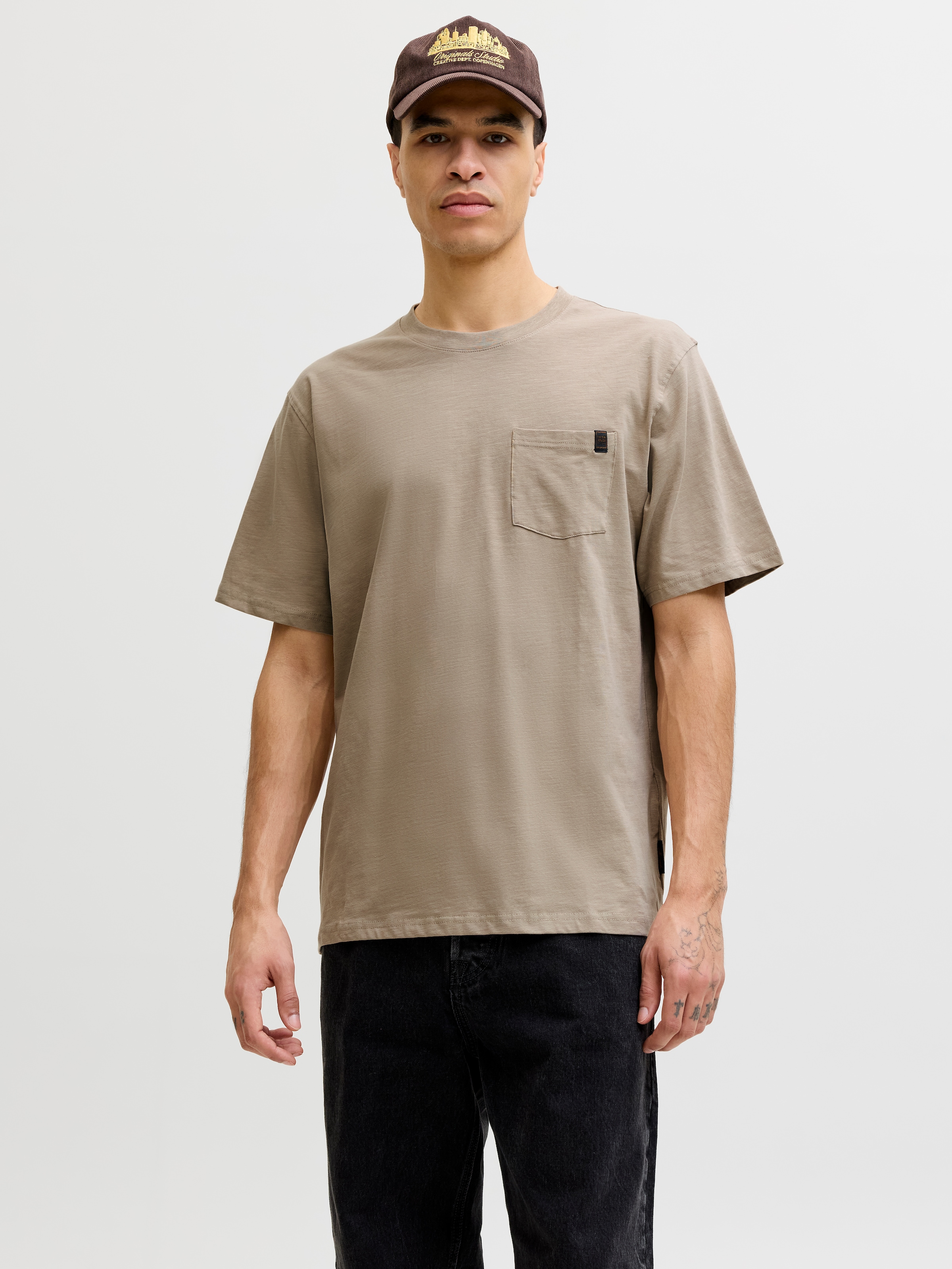 Jack & Jones Kurzarmshirt »JJEDOVER SLUB TEE SS NOOS« Baumwollmischung, relaxed fit