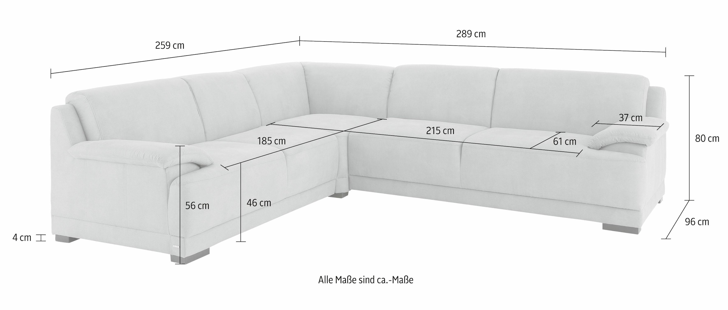 Home affaire Ecksofa »Telos mit Boxspring Unterfederung für hohen Komfort, L-Form« mit Boxspring-Federung für tollen Sitzkomfort. Zeitlos und komfortabel