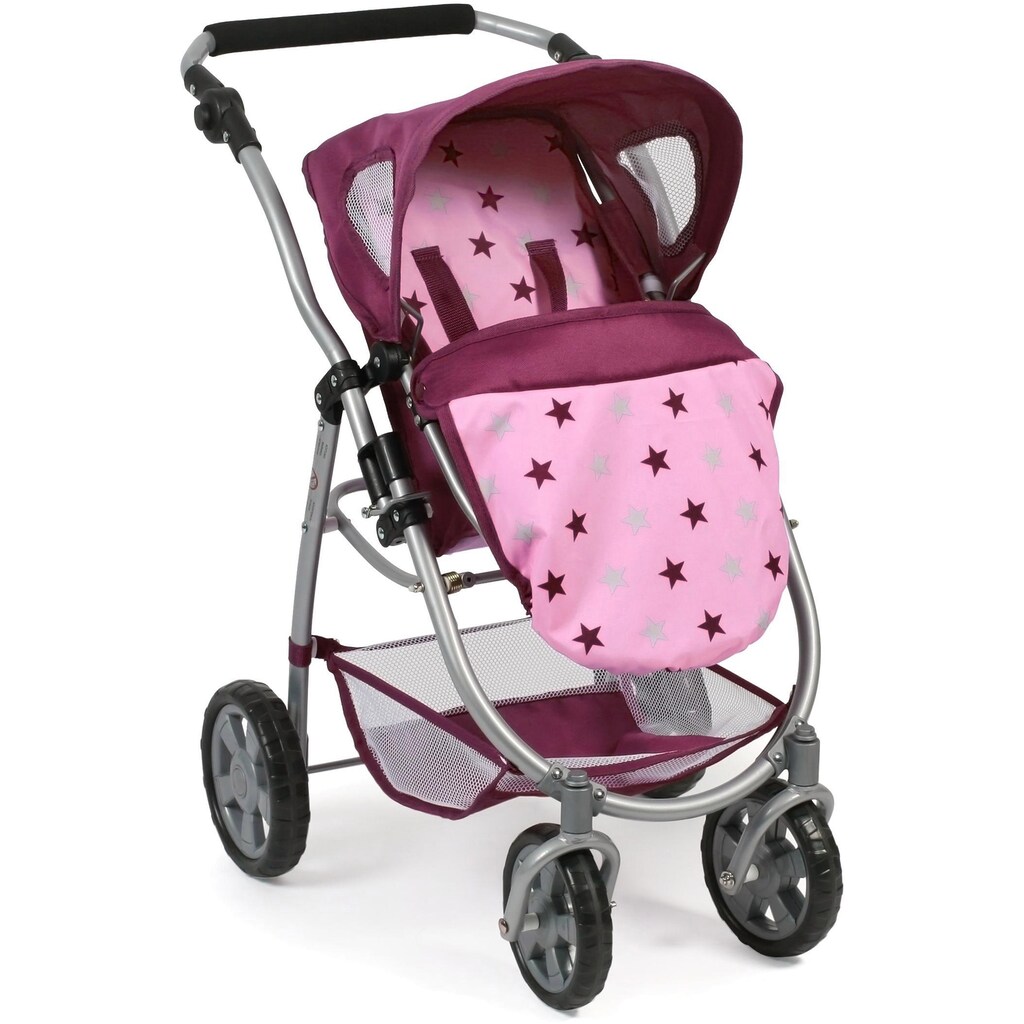 CHIC2000 Kombi-Puppenwagen »Emotion All In 2in1, Stars Brombeere«, inkl. Babywanne und Sportwagenaufsatz