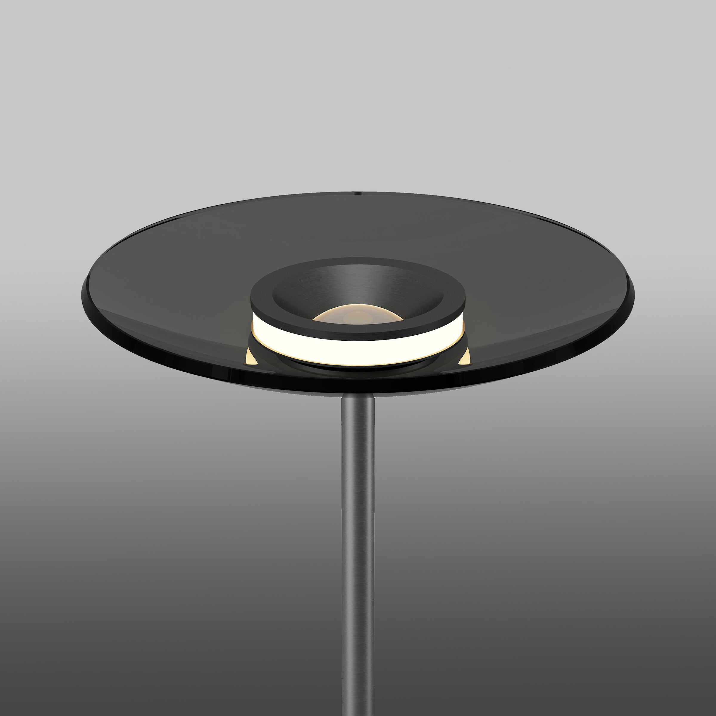 Neuhaus PURE LED Stehlampe »PURE Moon« LED-Board 1 Stk. Warmweiß Stufenloses dimmen per Touchdimmer, Rauchglas