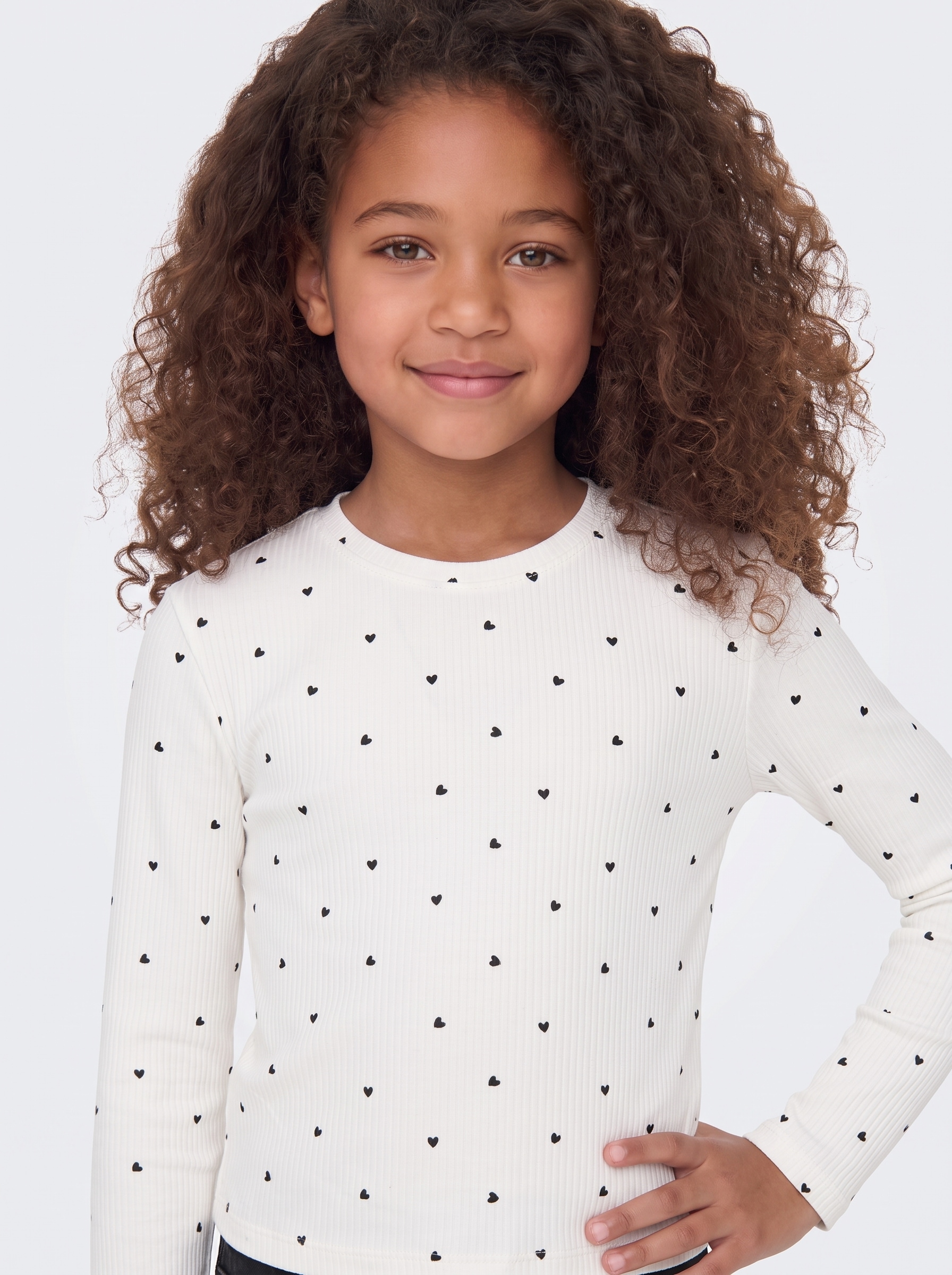KIDS ONLY Langarmshirt »KOGBELLA LIFE AOP L/S TOP JRS NOOS« Baumwollmischung, figurbetont