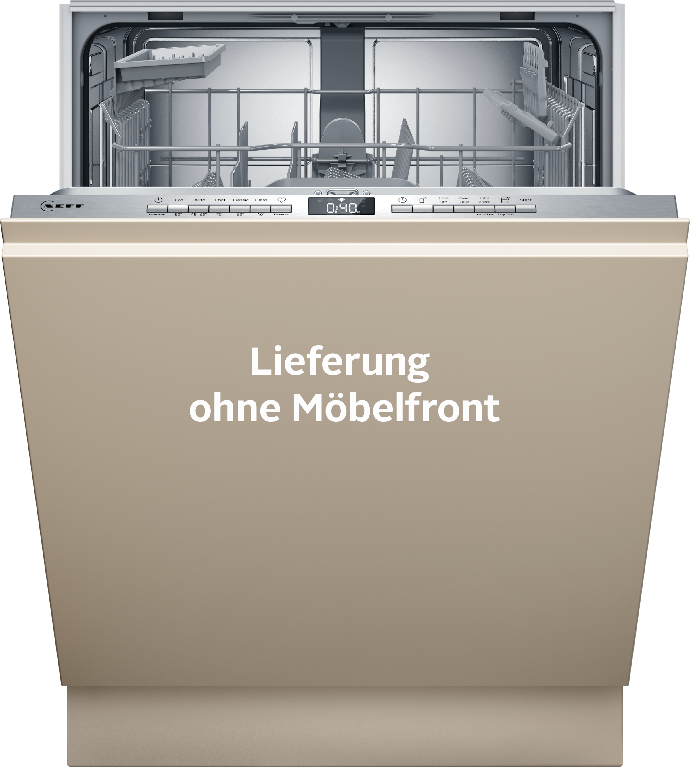 NEFF vollintegrierbarer Geschirrspüler N 50 "S255HTX06E" 13 tlg. Maßgedecke Info Light - erlischt bei Beendigung des Spülvorgangs, flexible Körbe