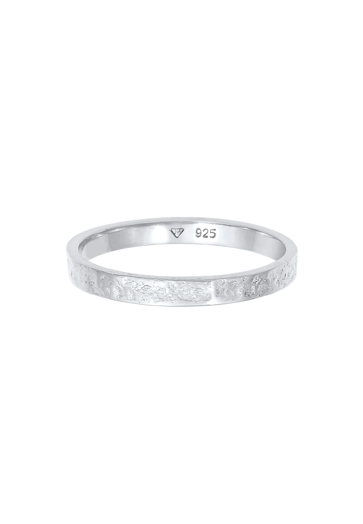 Elli Silberring »Ring Bandring Partnerring Basic Organic Look 925 Silber«