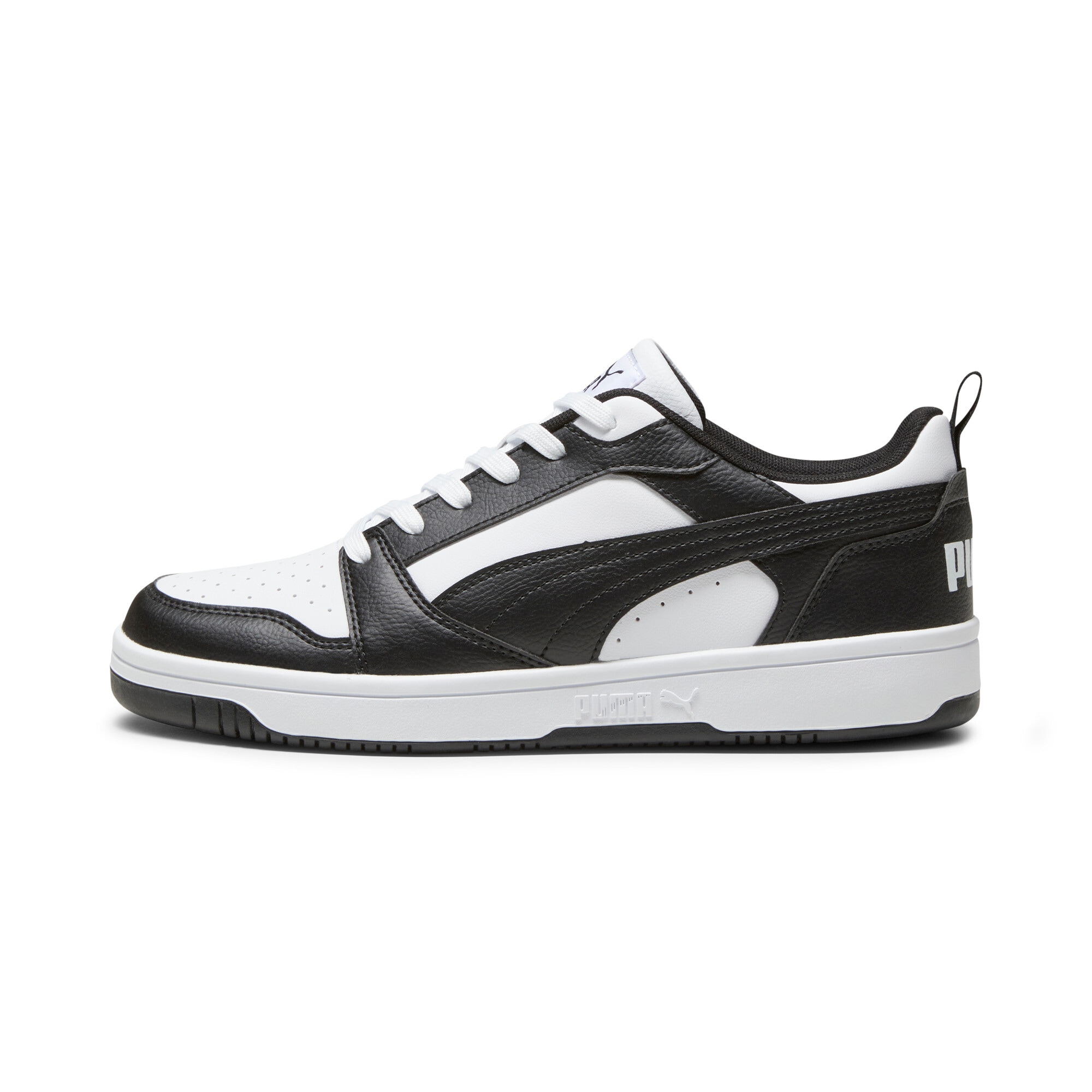 PUMA Sneaker »REBOUND V6 LOW«  niedrig geschnitten, mit Schnürverschluss, aus getrommeltem Leder