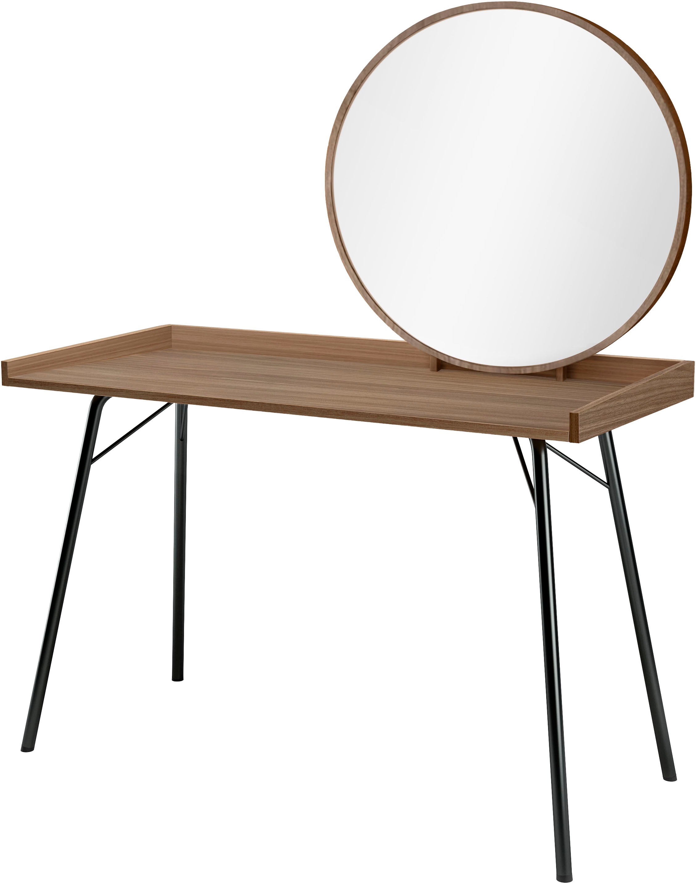 OTTO home Schminktisch »Birmingham Frisiertisch mit Spiegel Ø 71 cm, Arbeitsplatte 110/50 cm« Breite 115 cm,  FSC®-zertifiziert