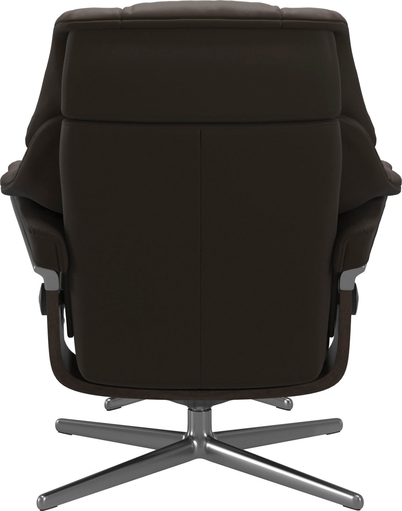 Stressless® Relaxsessel »Reno«, (Set, Relaxsessel mit Hocker), mit Hocker, mit Cross Base, Größe S, M & L, Holzakzent Wenge