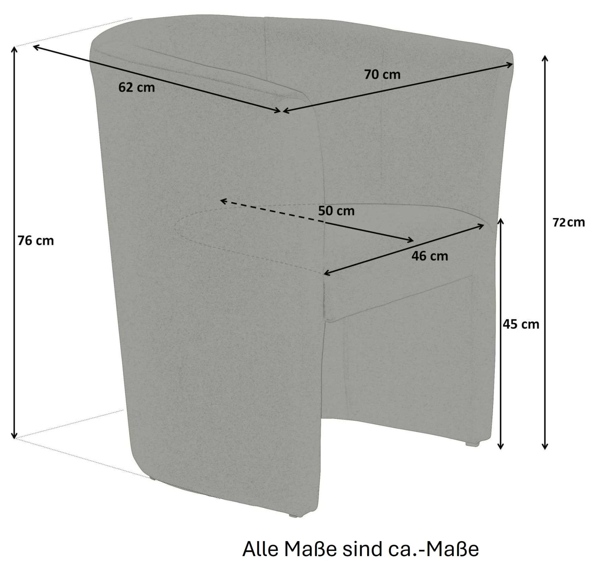 Home affaire Cocktailsessel »Tabby«, (1 St.), Antifleck-Beschichtung