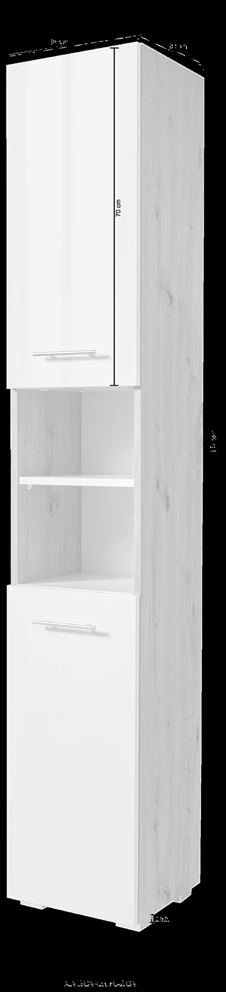 welltime Hochschrank 3 mit »Agostino«, 33x184 Badezimmerschrank, weiß cm, kaufen online | XXL Garantie Jahren BXH
