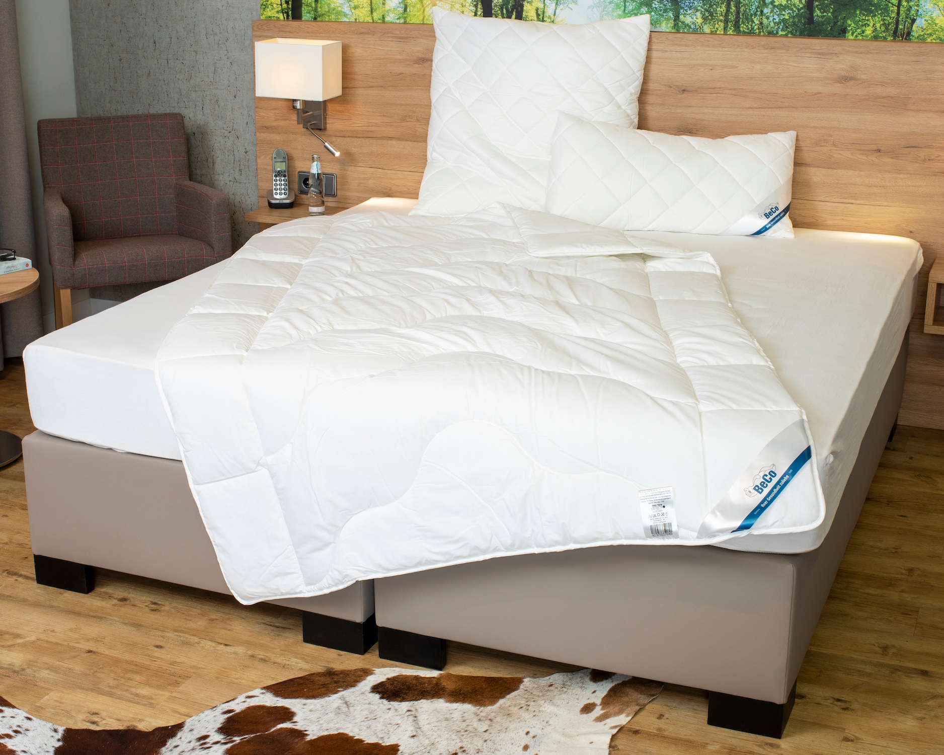 Beco Microfaserbettdecke »BeCo Medibett MF50 Made in Green 135x200 cm und weitere Größen«, normal, Füllung Klimafaser, Bezug Microfaser-Feinbatist, (1 St.), Made in EU, allergiker geeignet (Hausstauballergiker)