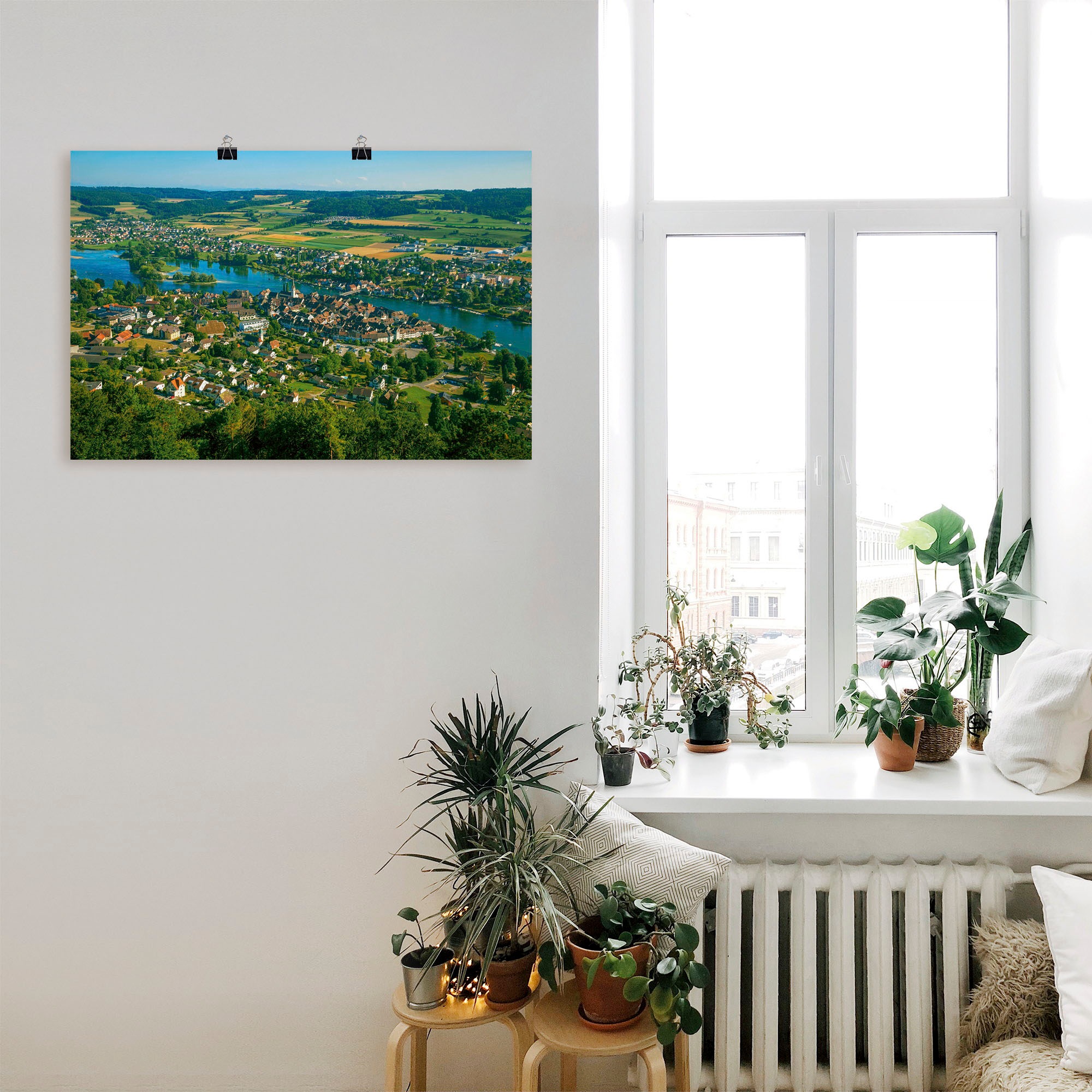 Artland Wandbild »Blick über Stein am Rhein«, Schweiz, (1 St.), als Alubild, Leinwandbild, Wandaufkleber oder Poster in versch. Größen