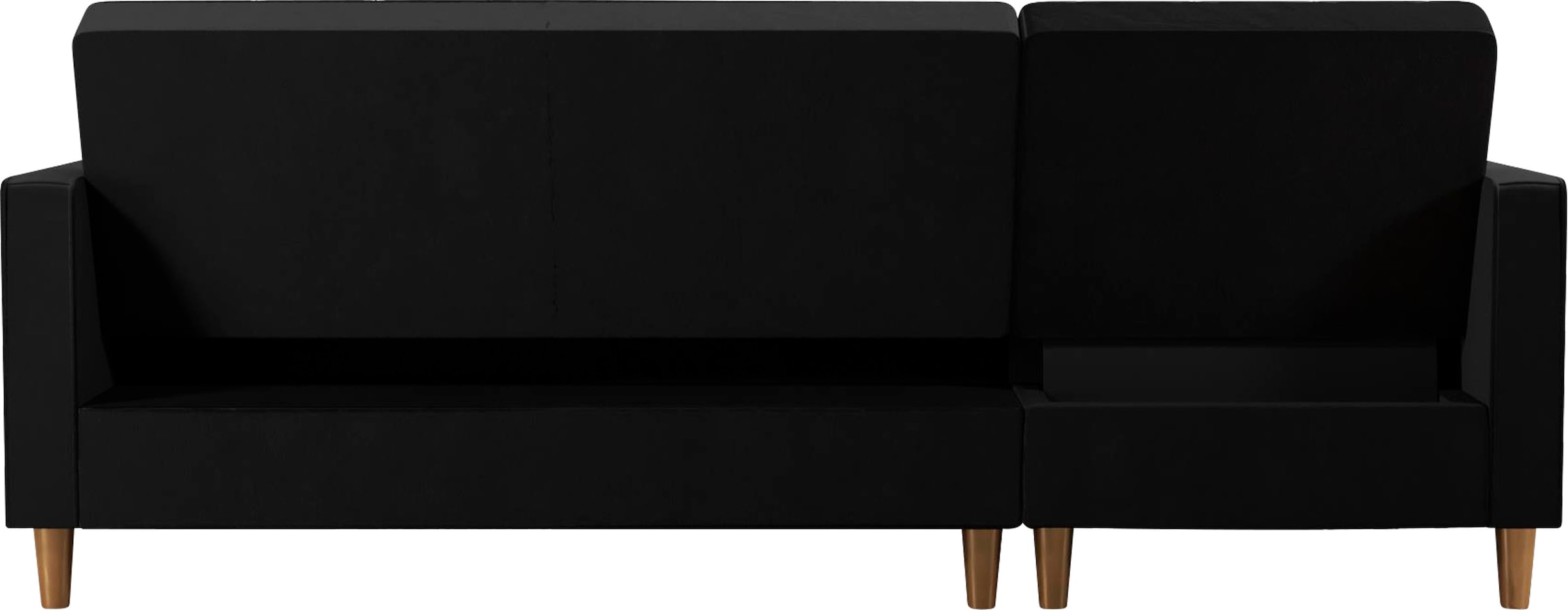 Cosmo Living Ecksofa »Liberty«, mit Schlafffunktion, Recamiere mit Stauraum beidseitig montierbar