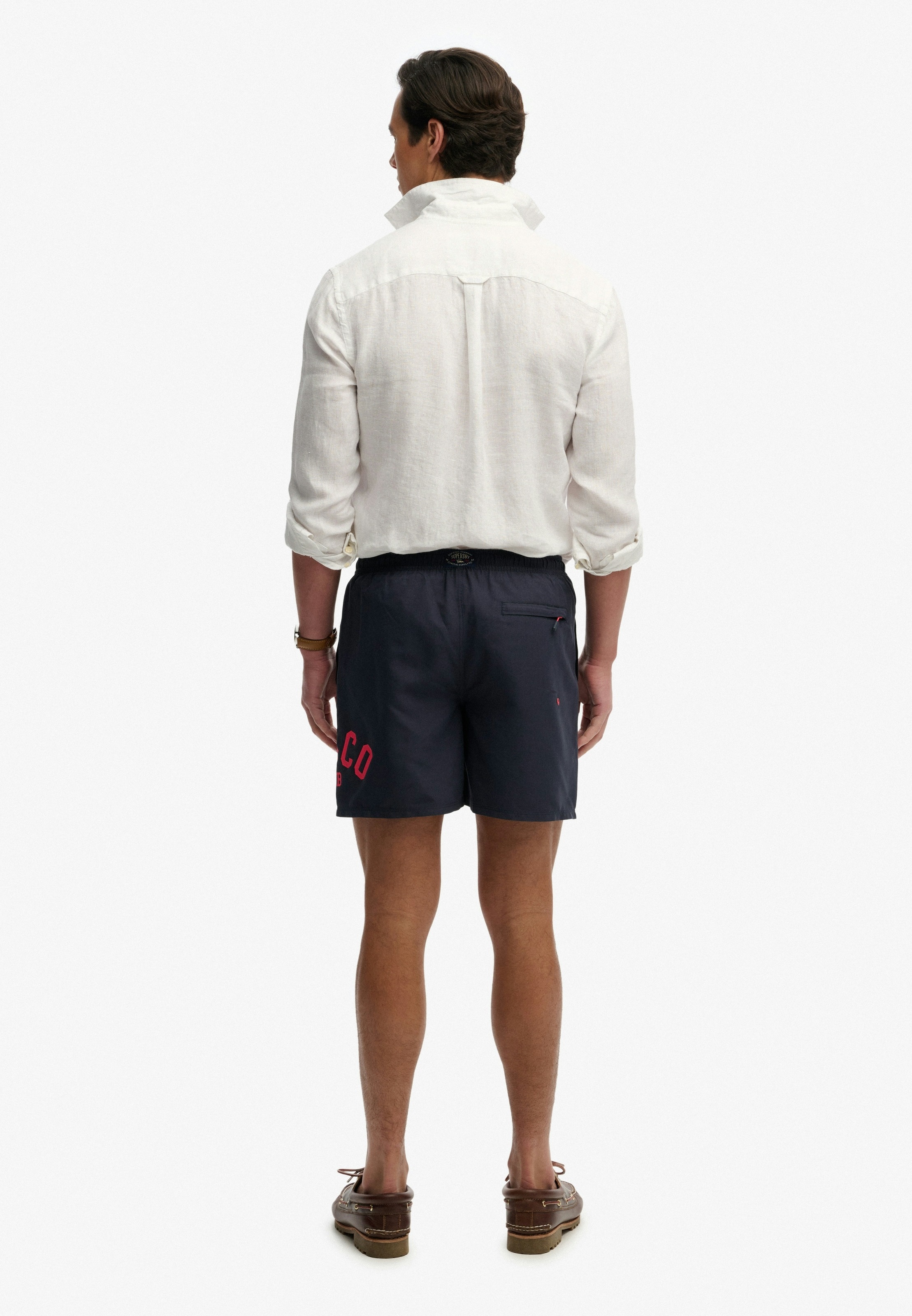 Superdry Badeshorts »PRINTED LOGO 16 SWIM SHORT« modische Passform, unifarbenes Design, aus Polyester, pflegeleicht