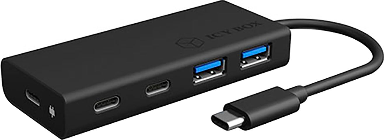 USB-Adapter »ICY BOX Type-C Hub zu 2x Type-C, 2x Type-A Anschlüssen, 1x USB PD 60W«