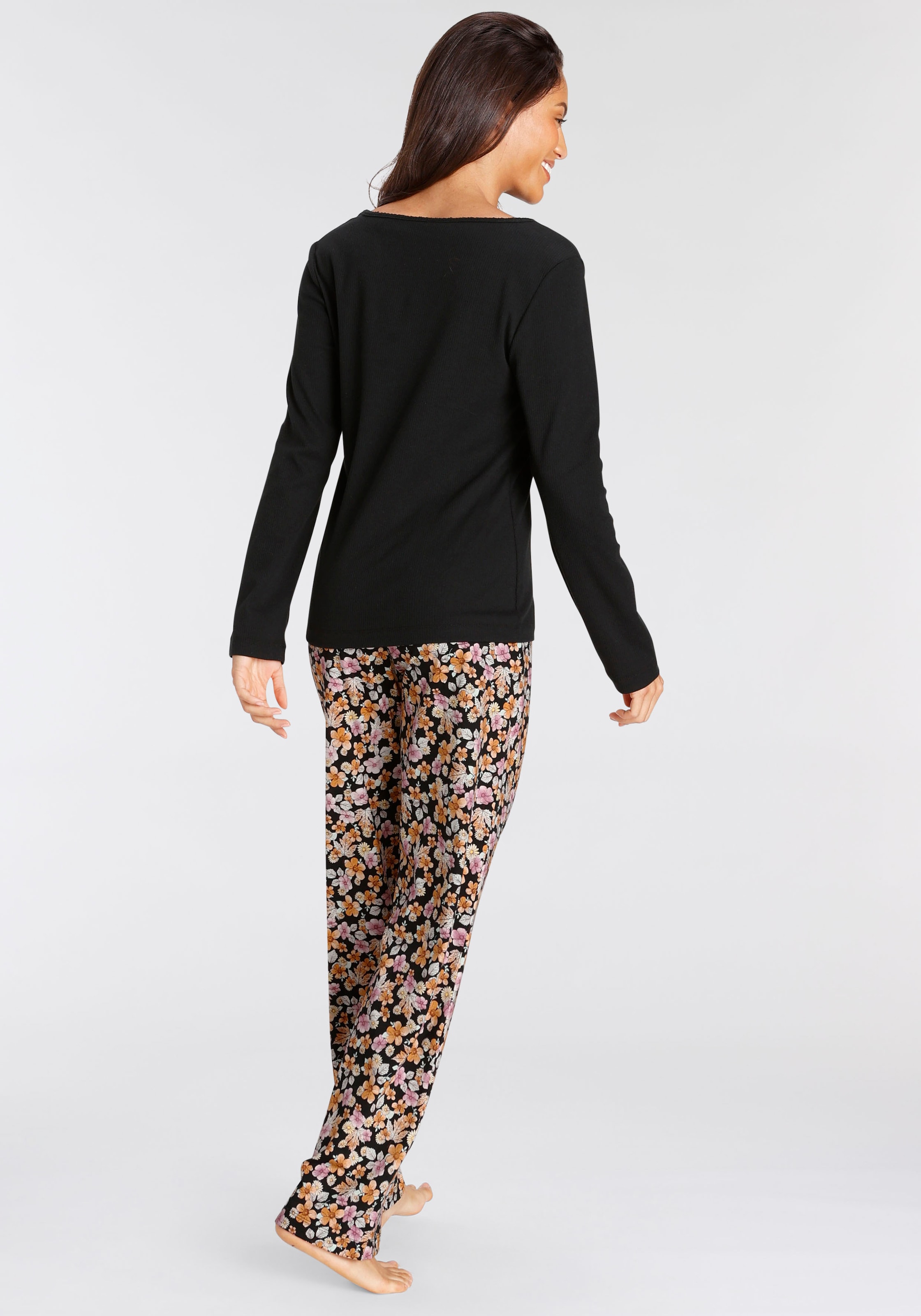 Vivance Dreams Pyjama 2 tlg. mit schönem Blumendruck