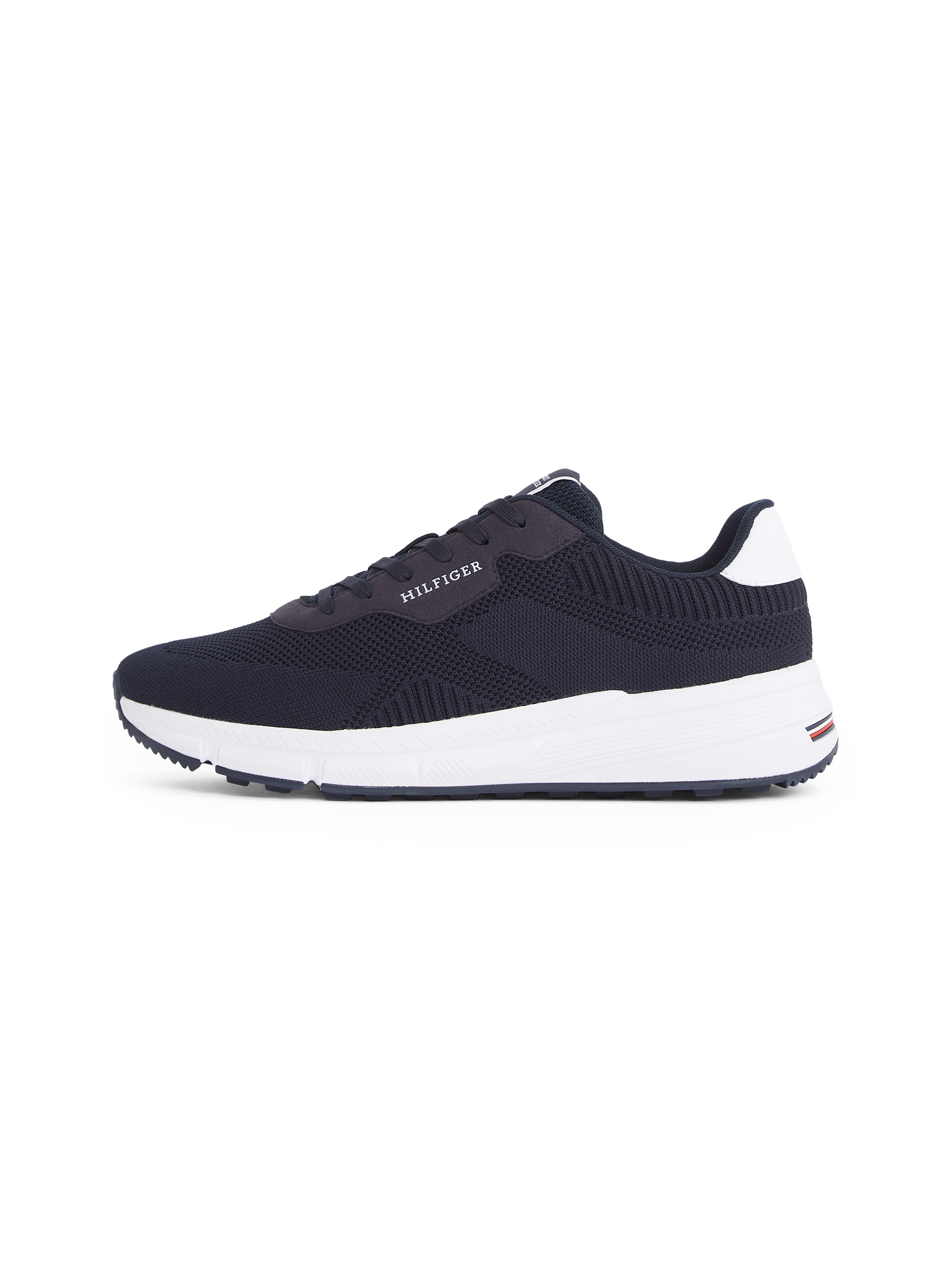 Tommy Hilfiger Sneaker »LIGHTWEIGHT RWB KNIT«, Freizeitschuh, Halbschuh, Schnürer mit Kontrast-Logo