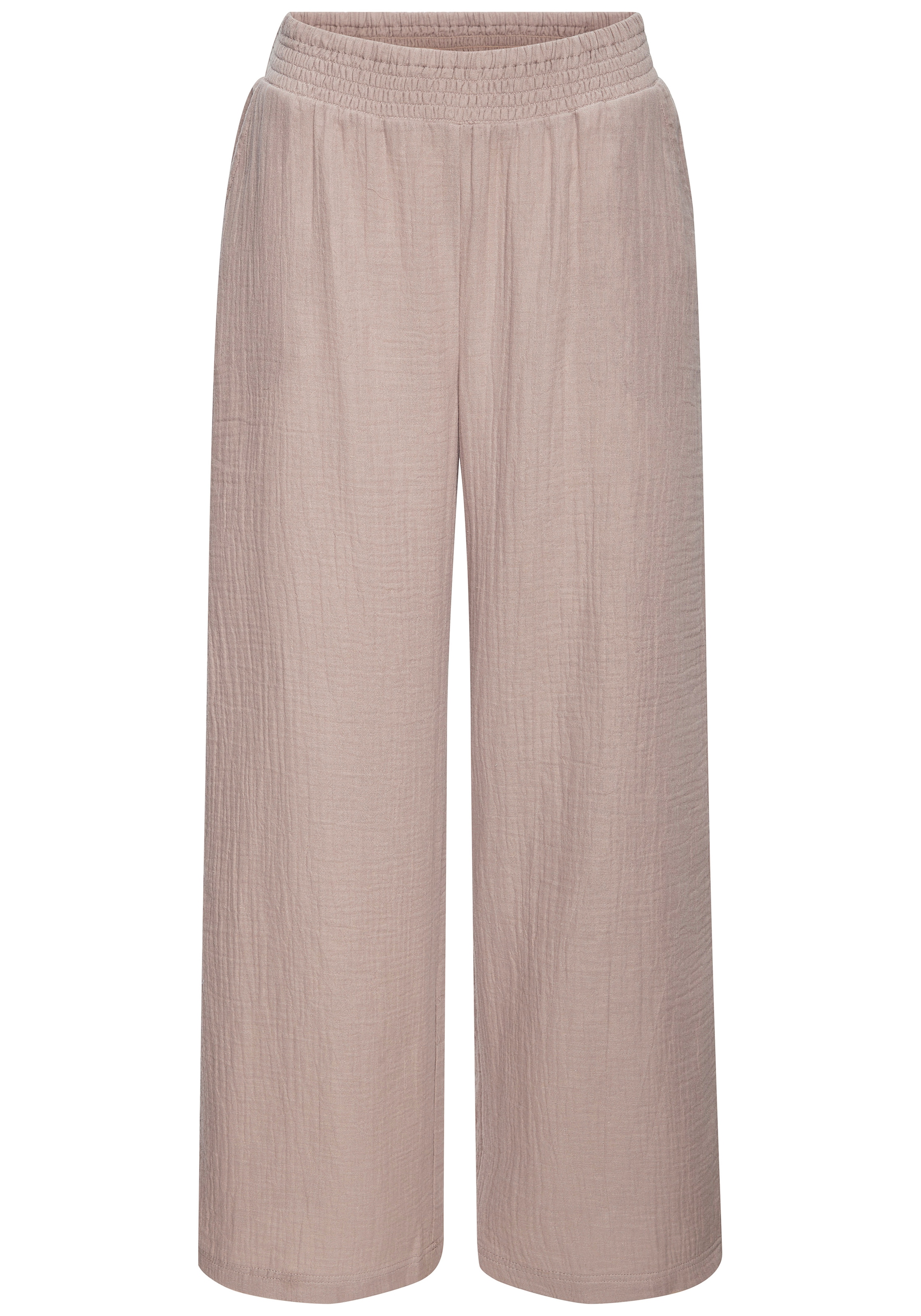 Beachtime Schlupfhose  aus Musselinware, Strandhose mit Gummibund