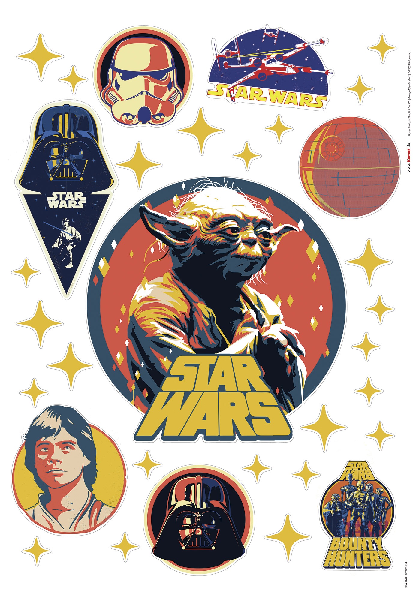 Komar Wandtattoo »Star Wars Bounty Hunters«, (1 St.), 50 x 70 cm (Breite x Höhe) - Kinderzimmer, Wandsticker
