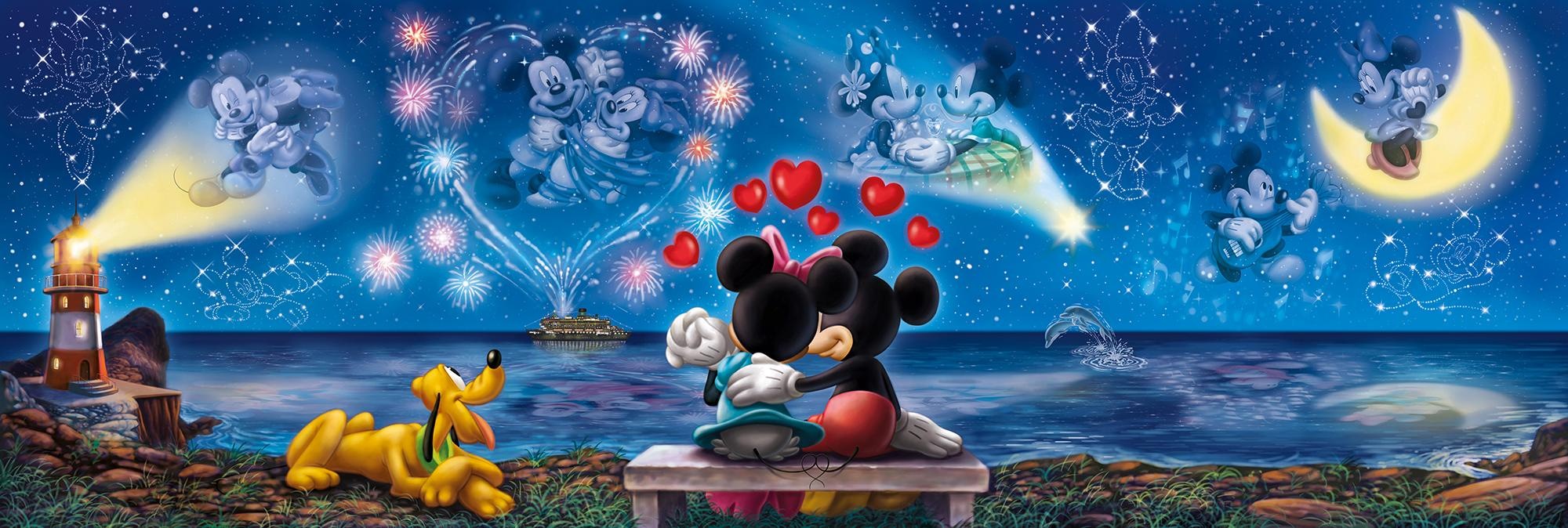 Clementoni® Puzzle »Panorama High Quality Collection, Disney Mickey und Minnie«, Made in Europe