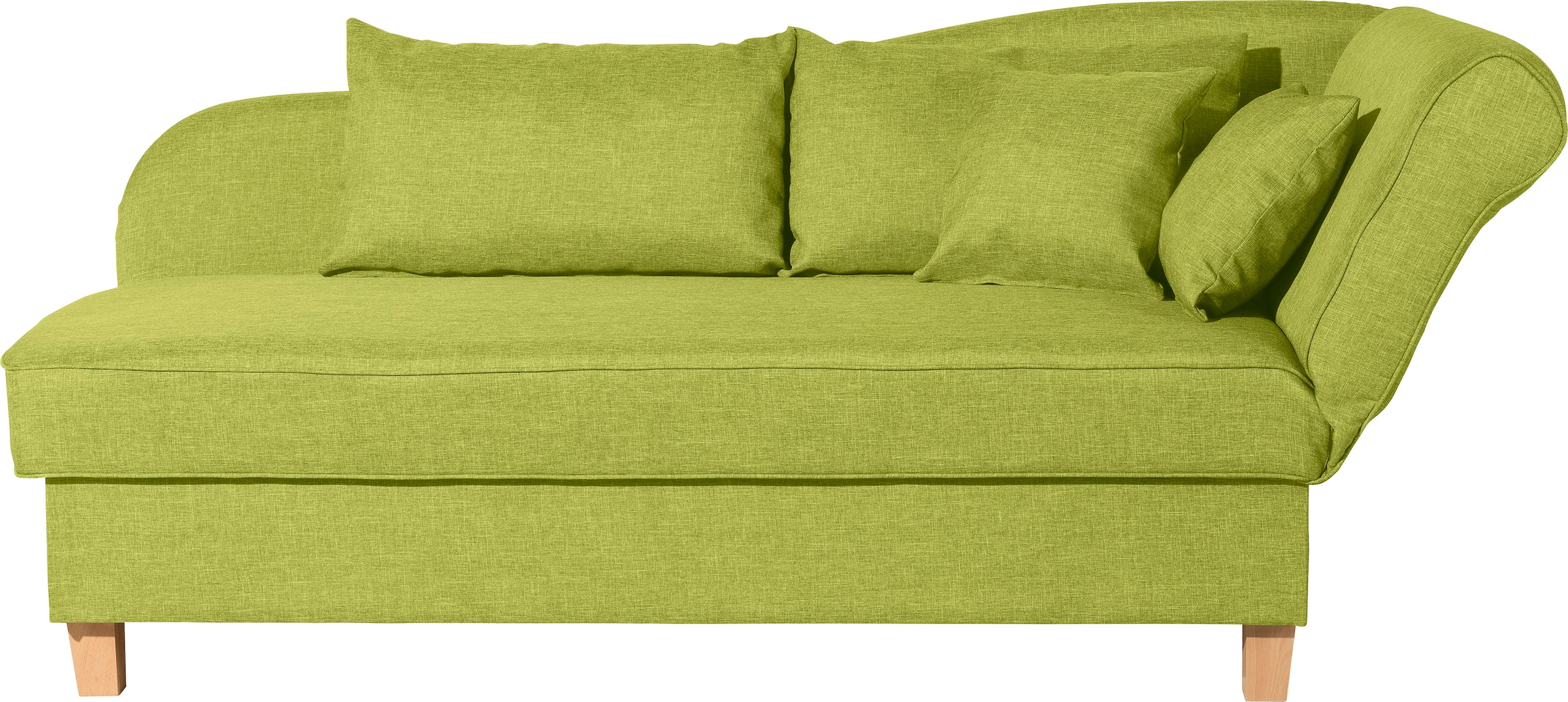 Max Winzer® Recamiere »Saturn mit verstellbarer Armlehne und Bettkasten, bequem zum Relaxen«, Armlehne links oder rechts, inkusive 4 Kissen