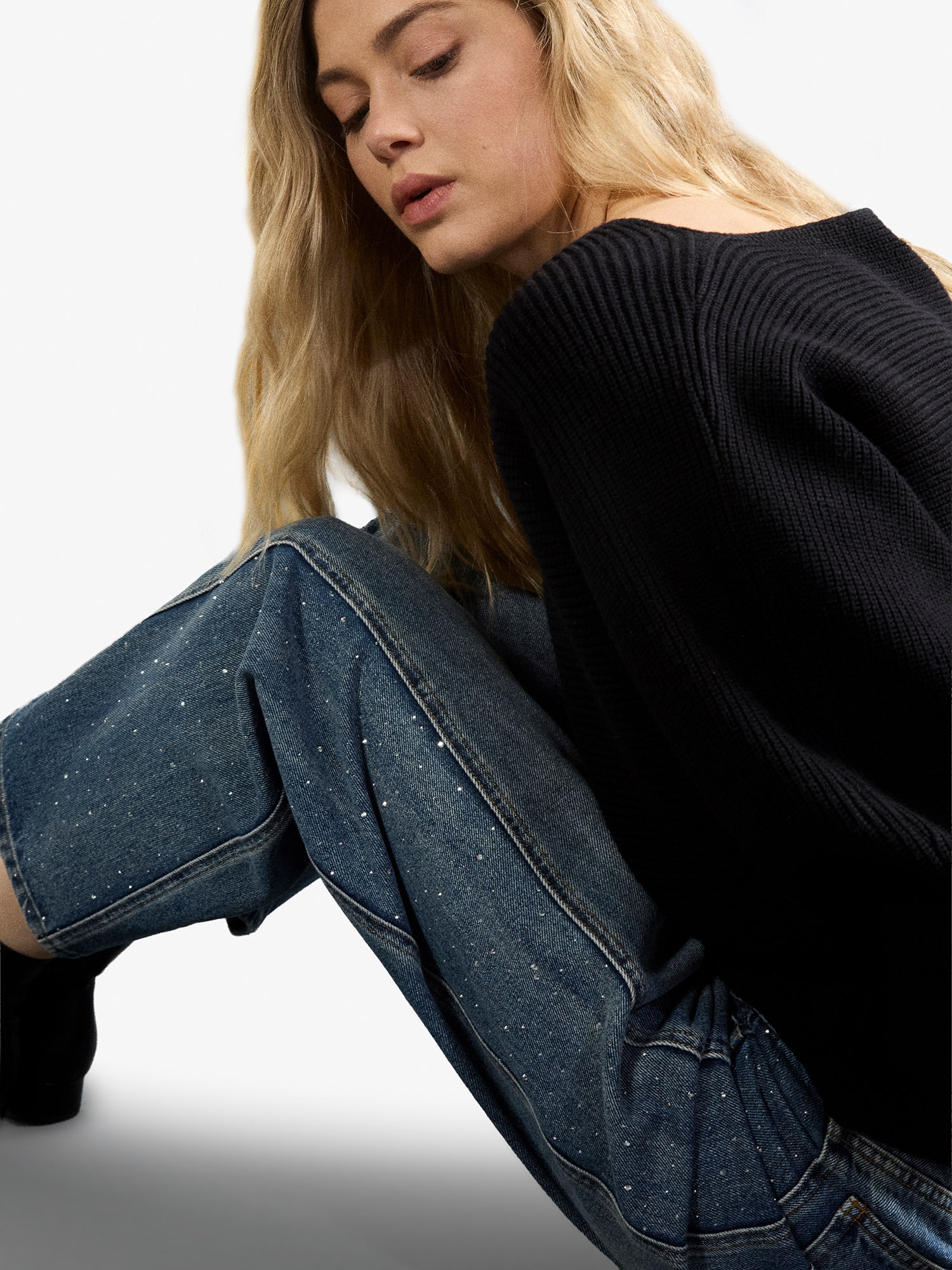 Apricot Weite Jeans »Ayla Jeans mit Strass-Einsätzen« im Barrel-Schnitt