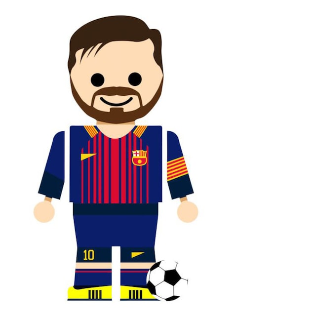Wall-Art Wandtattoo »Spielfigur Fussball Messi«, (1 St.) auf Rechnung  bestellen