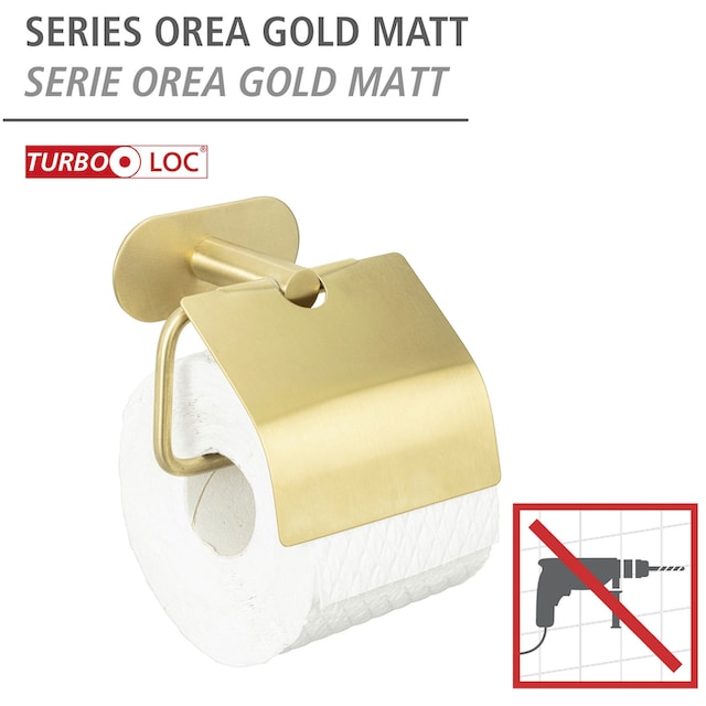 WENKO Toilettenpapierhalter »Turbo-Loc®«, mit Deckel, Befestigen ohne  Bohren bestellen | UNIVERSAL