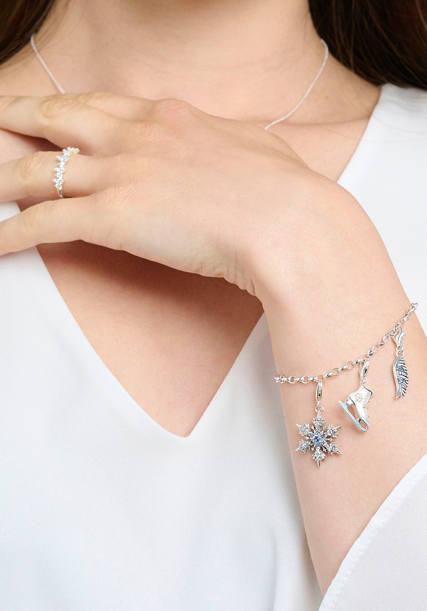 THOMAS SABO Charm-Einhänger »Schlittschuh, 1907-041-14«, mit Zirkonia (synth.)