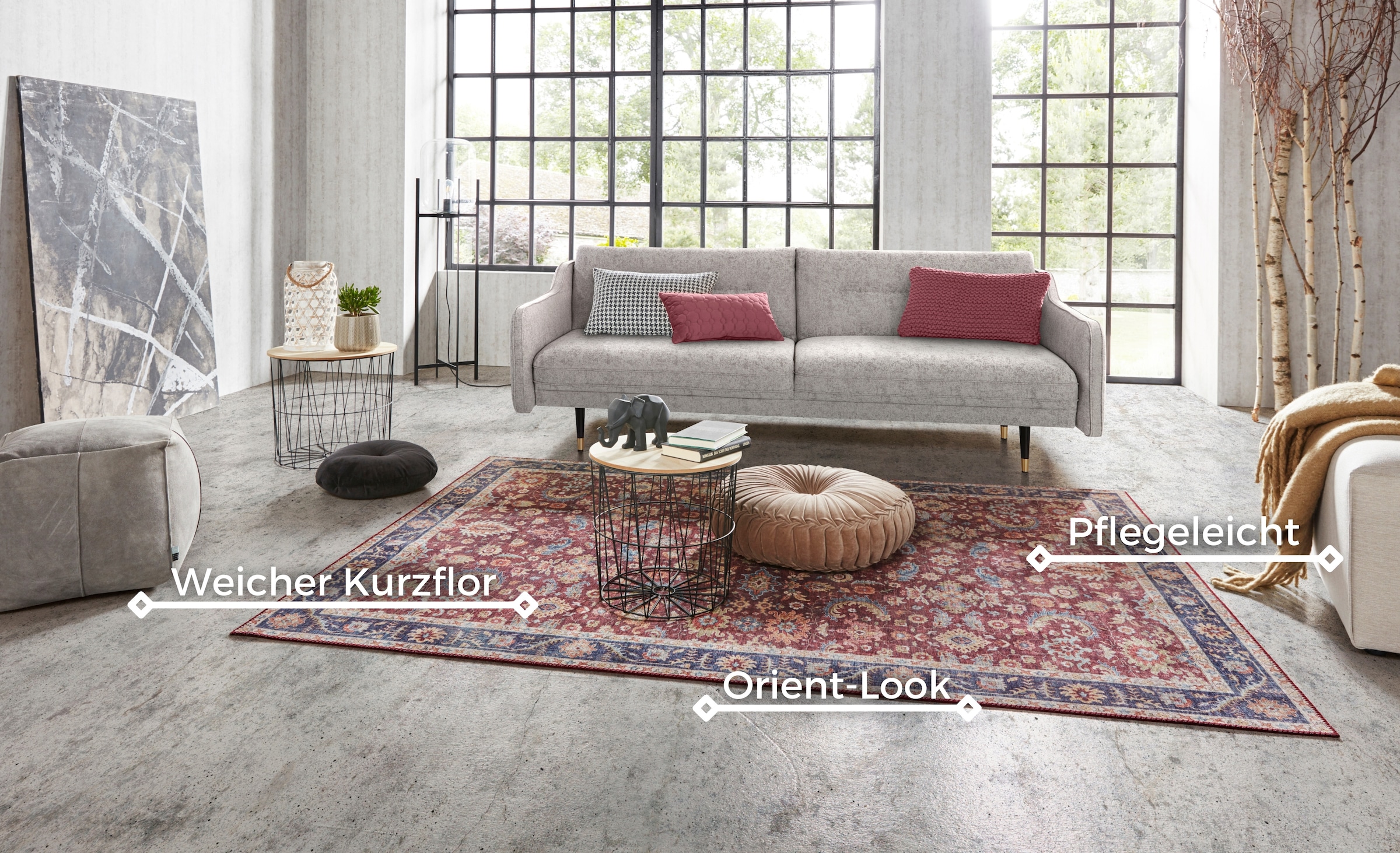 NORTHRUGS Teppich »Vivana« rechteckig 5 mm Höhe Orientalisch, Läufer, Vintage, Wohnzimmer, Schlafzimmer, Esszimmer