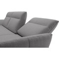 hülsta sofa Ecksofa »hs.460«, Sockel in Eiche, Winkelfüße in Umbragrau, Breite 298 cm