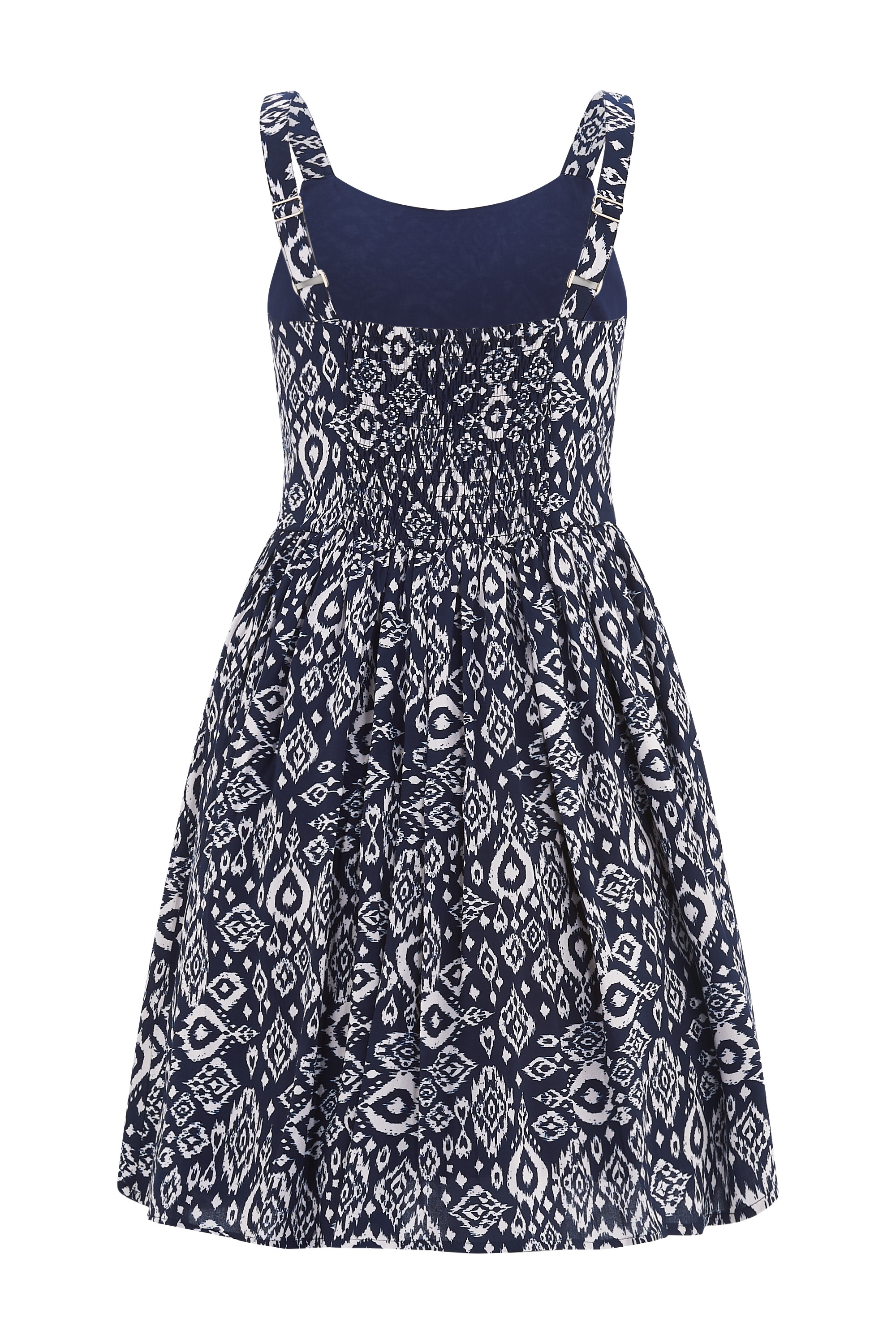 happy girls Druckkleid mit verstellbaren Trägern und gesmokten Rücken
