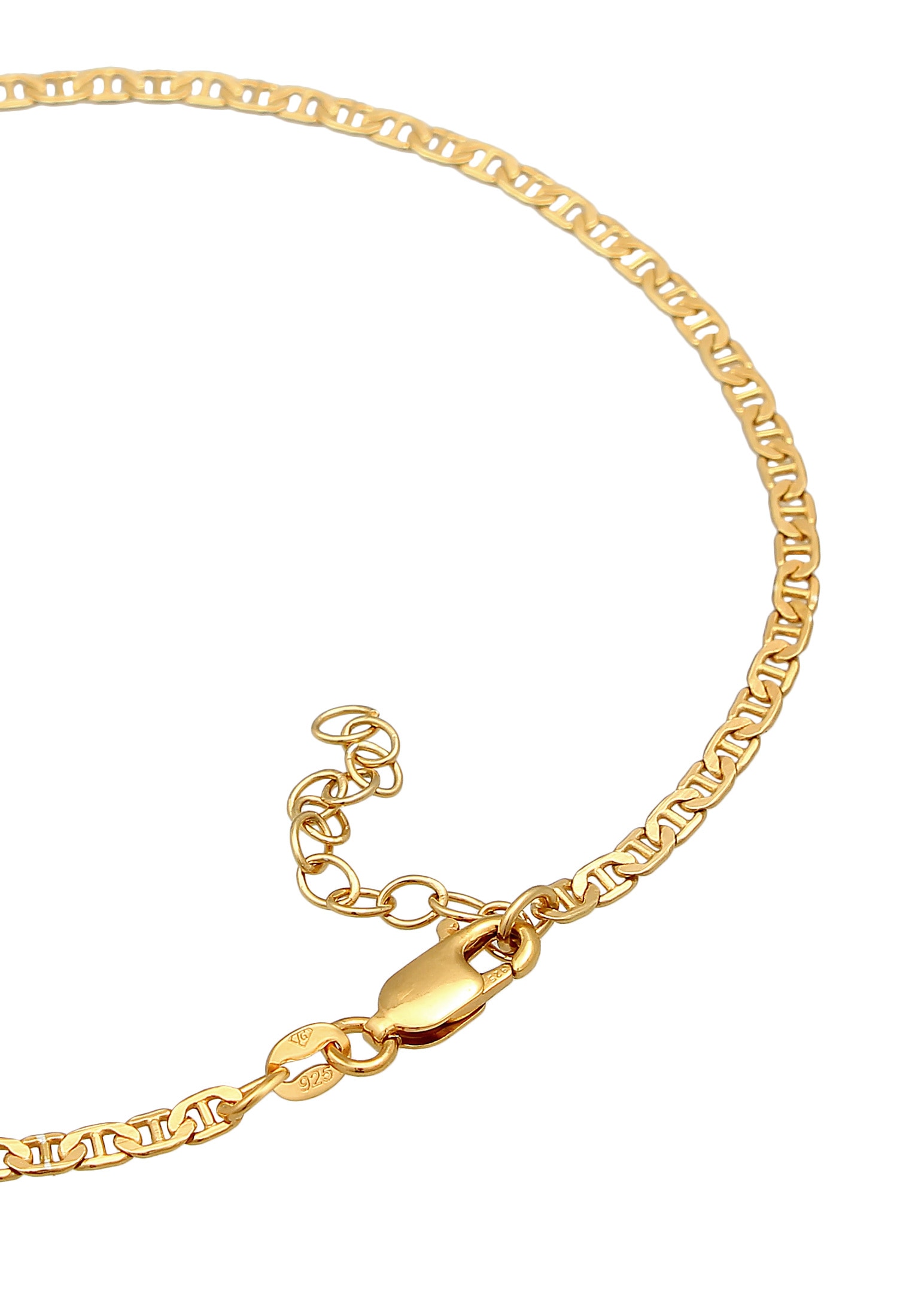 Elli Fußkette »Fußschmuck Stäbchen-Panzerkette Basic 925 Silber«