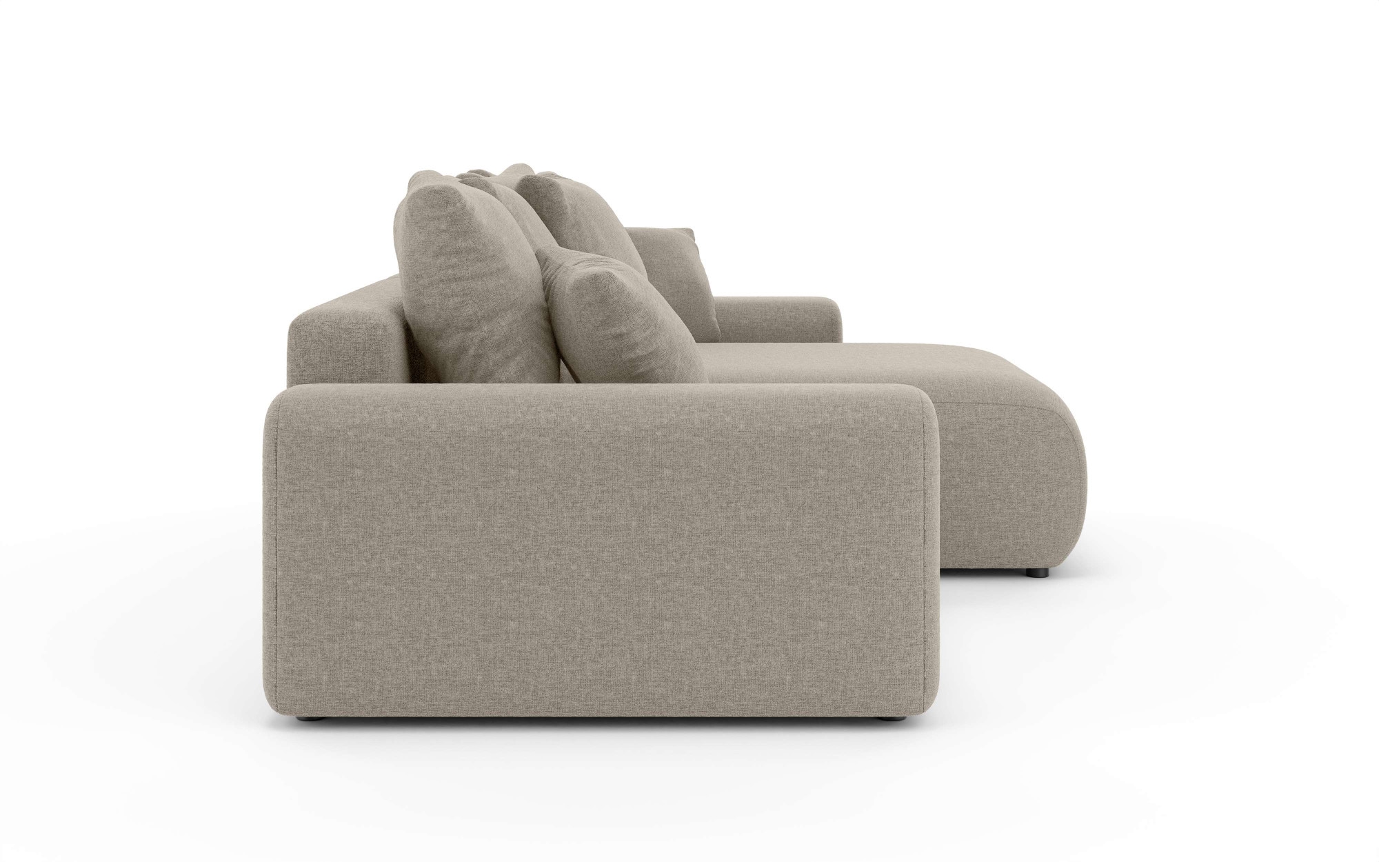 Home affaire Ecksofa »LAKESIDE klein mit Bettfunktion und Bettkasten, B/T/H 235/142/84 cm«, L-Form, Recamiere beidseitig montierbar, mit Wellenunterfederung