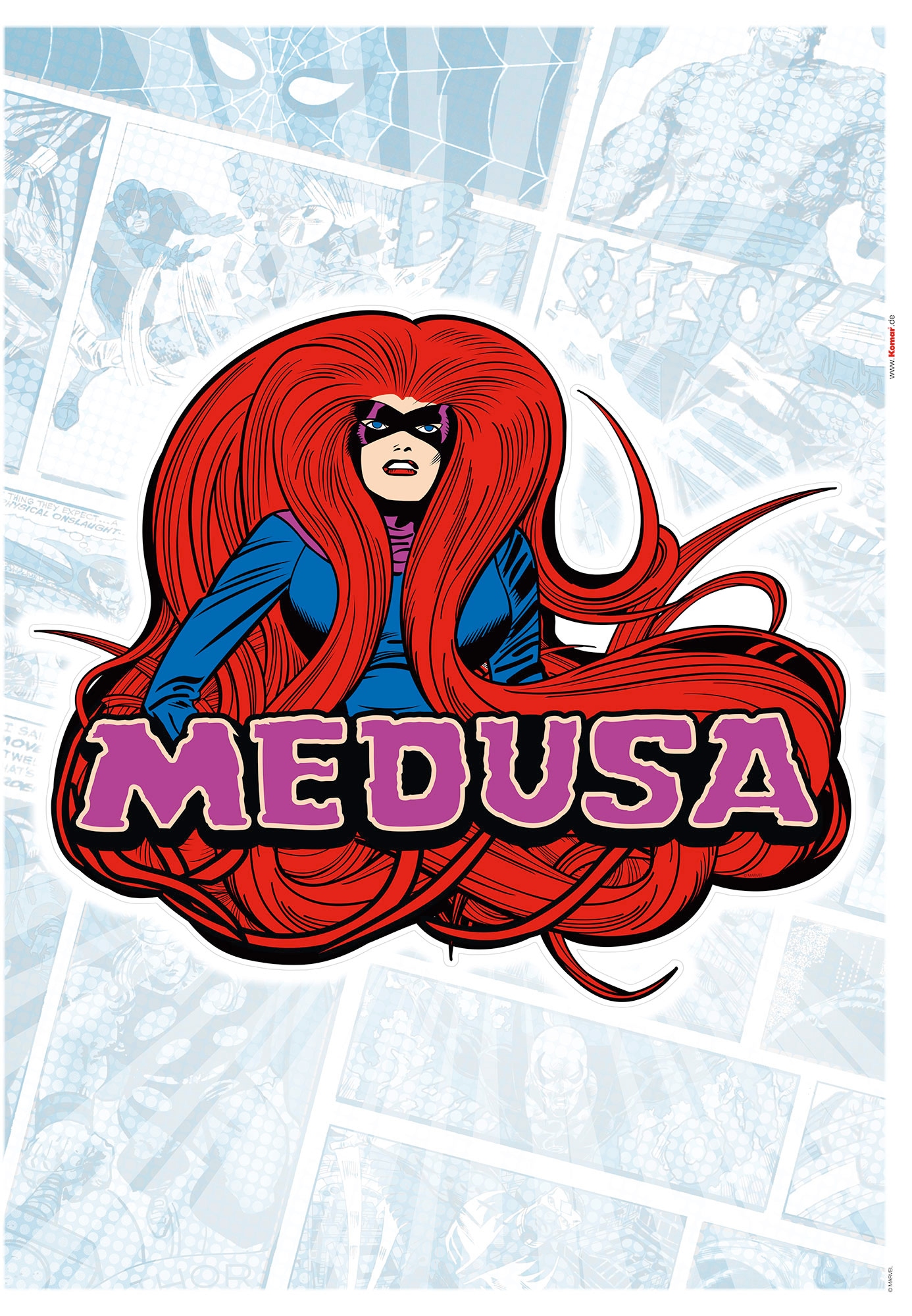 (Breite St.), (1 Wandtattoo selbstklebendes 3 XXL »Medusa kaufen Garantie | Komar Classic«, online 50x70 x Comic mit Jahren cm Wandtattoo Höhe),