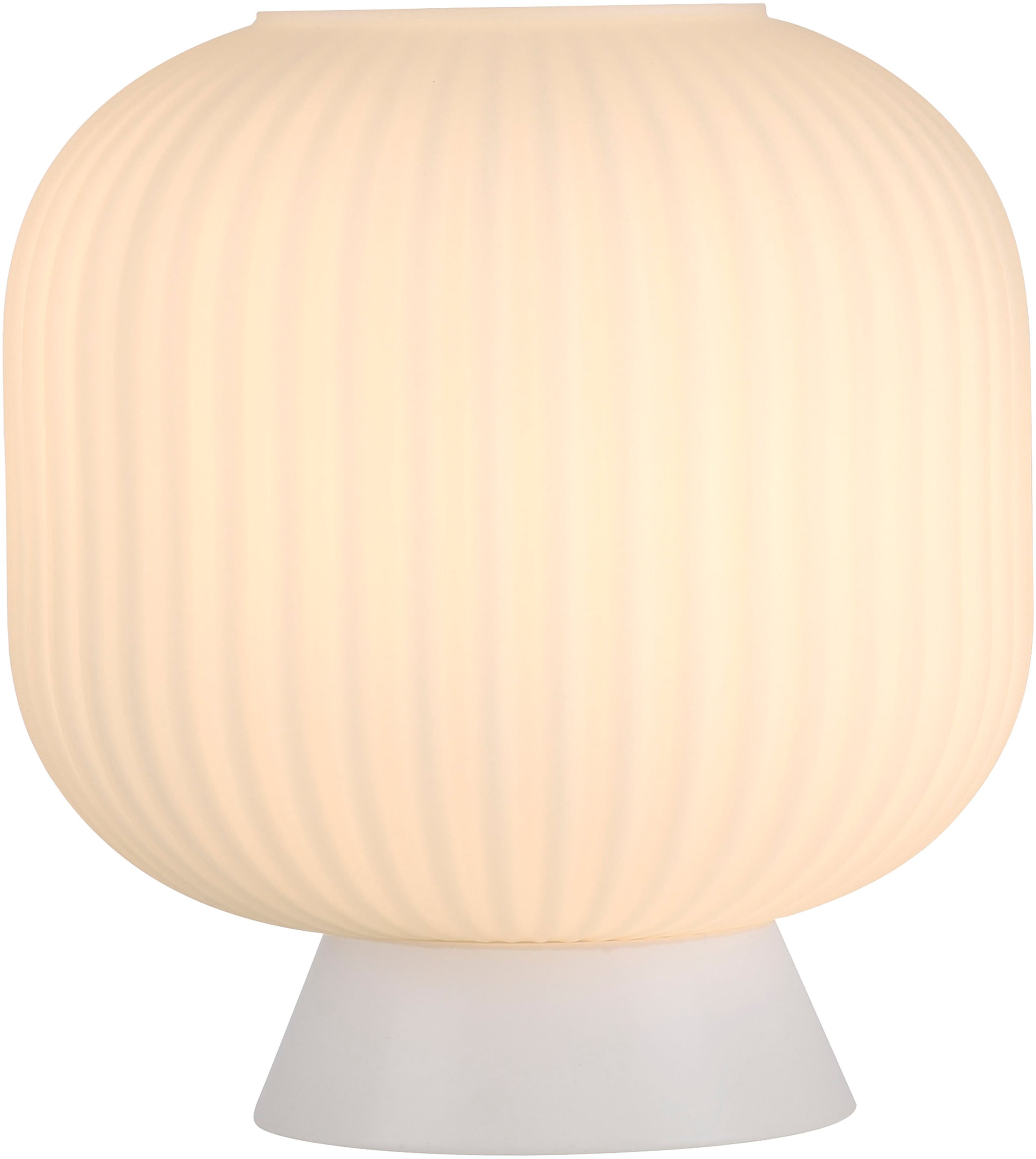 SCHÖNER WOHNEN-Kollektion LED Tischleuchte »NAMI« E27 1 Stk. SCHÖNER WOHNEN Kollektion, Schnurschalter, geriffeltes Glas