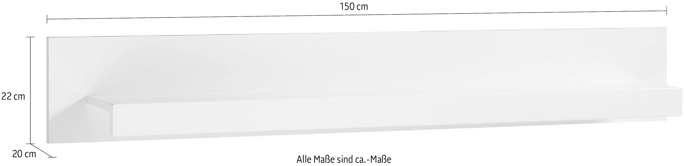 PLACES OF STYLE Wandregal »MERAN« Breite ca. 150 cm