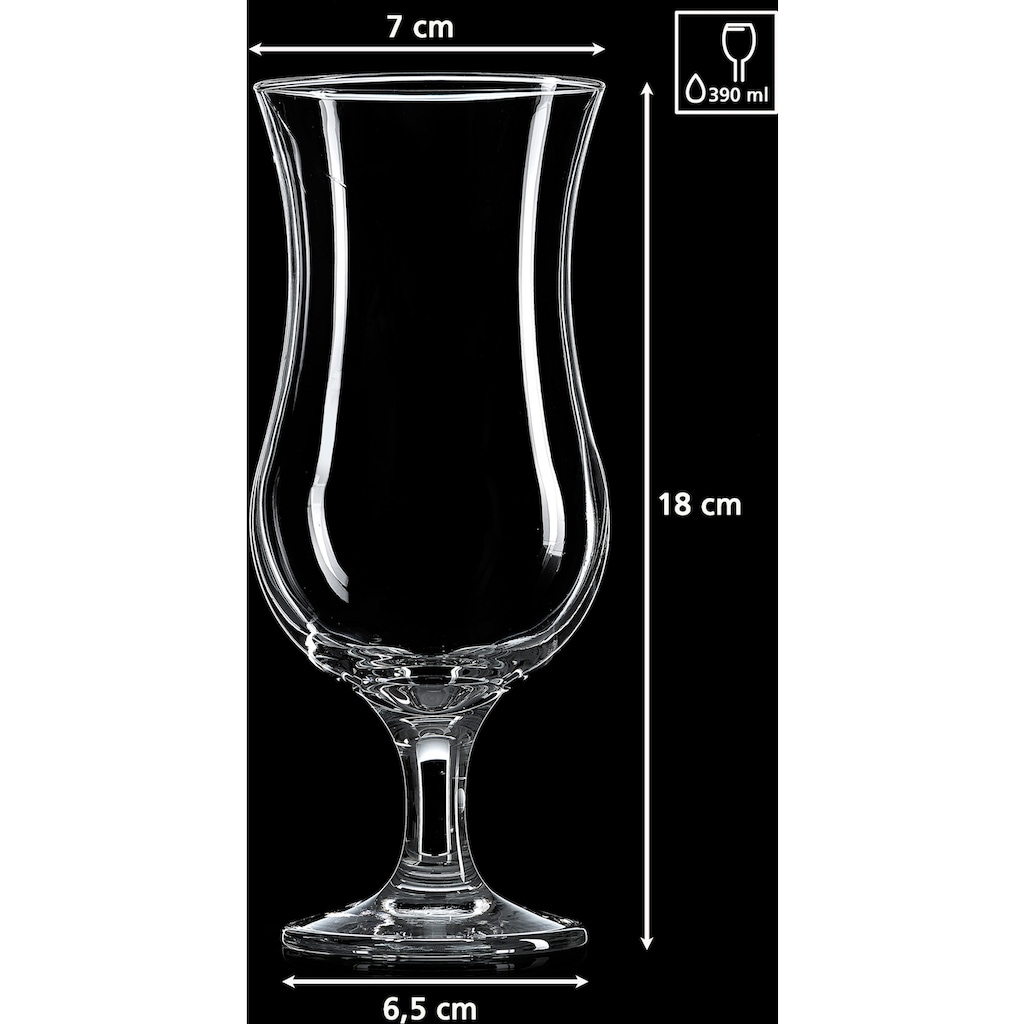 Ritzenhoff & Breker Cocktailglas »Joy«, (Set, 6 tlg., 6 Cocktailgläser, je 390 ml), 390 ml, 6-teilig