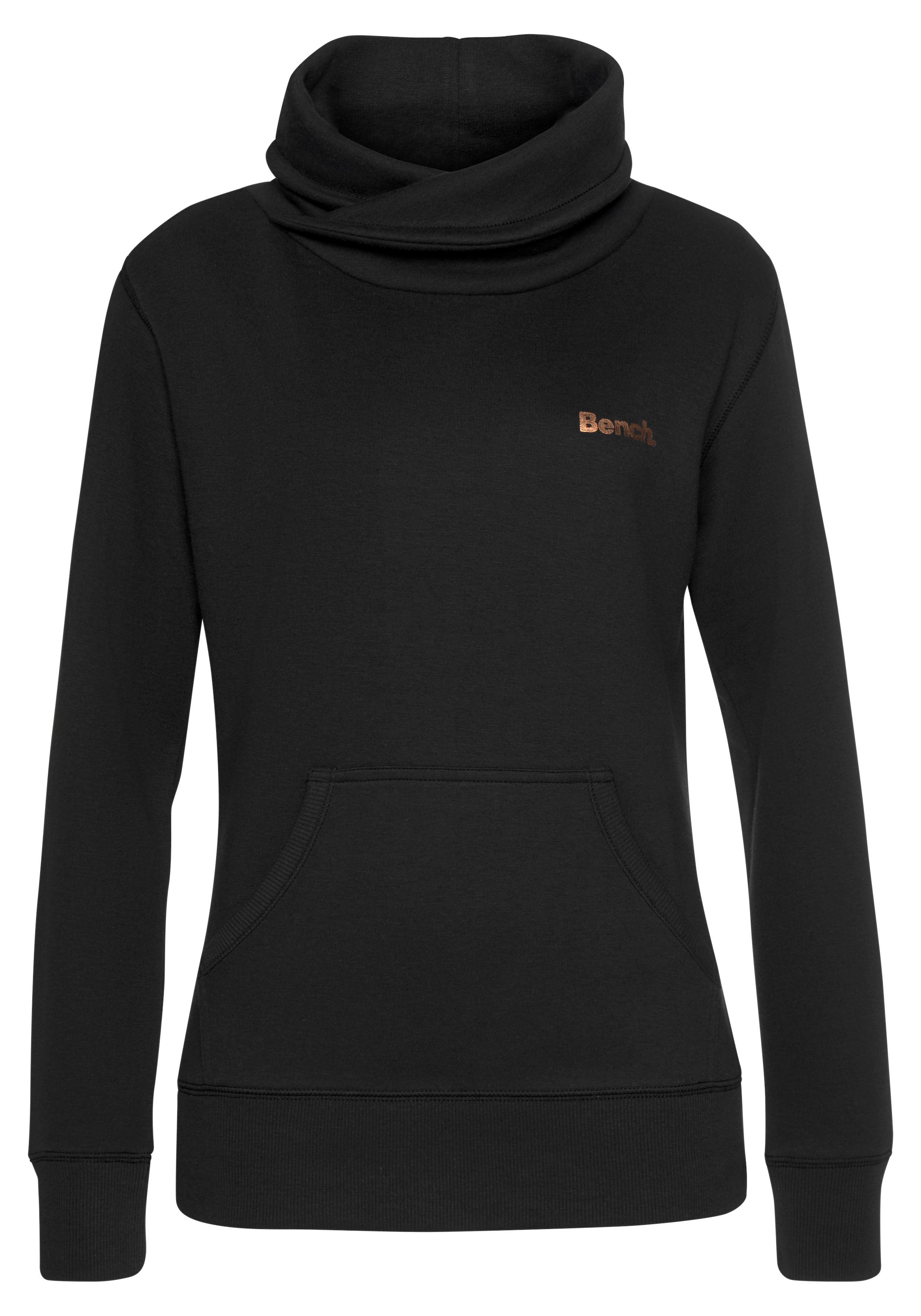Bench. Loungewear Longsweatshirt , mit Stehkragen in Layeroptik und Kängurutasche, Loungewear
