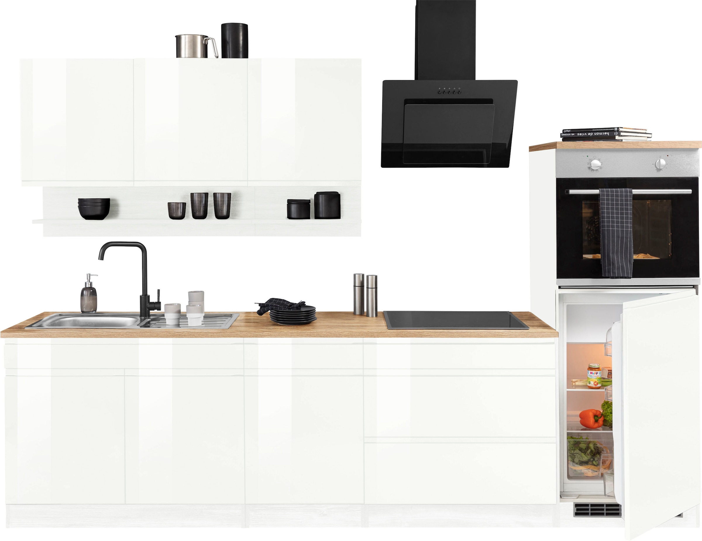 KOCHSTATION Küchenzeile »KS-Virginia« Breite 290 cm, wahlweise mit Induktionskochfeld