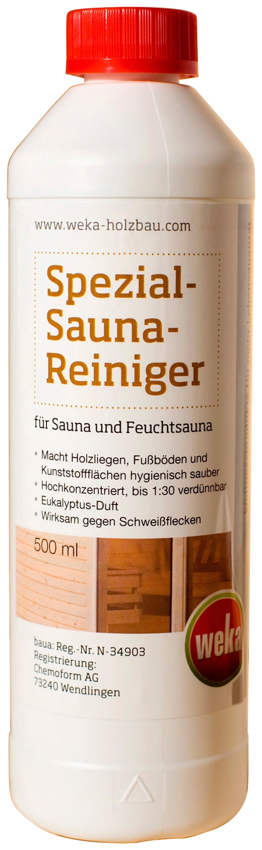 weka Hygienespray, für Sauna und Infrarotkabinen, 500 ml mit 3 Jahren XXL  Garantie