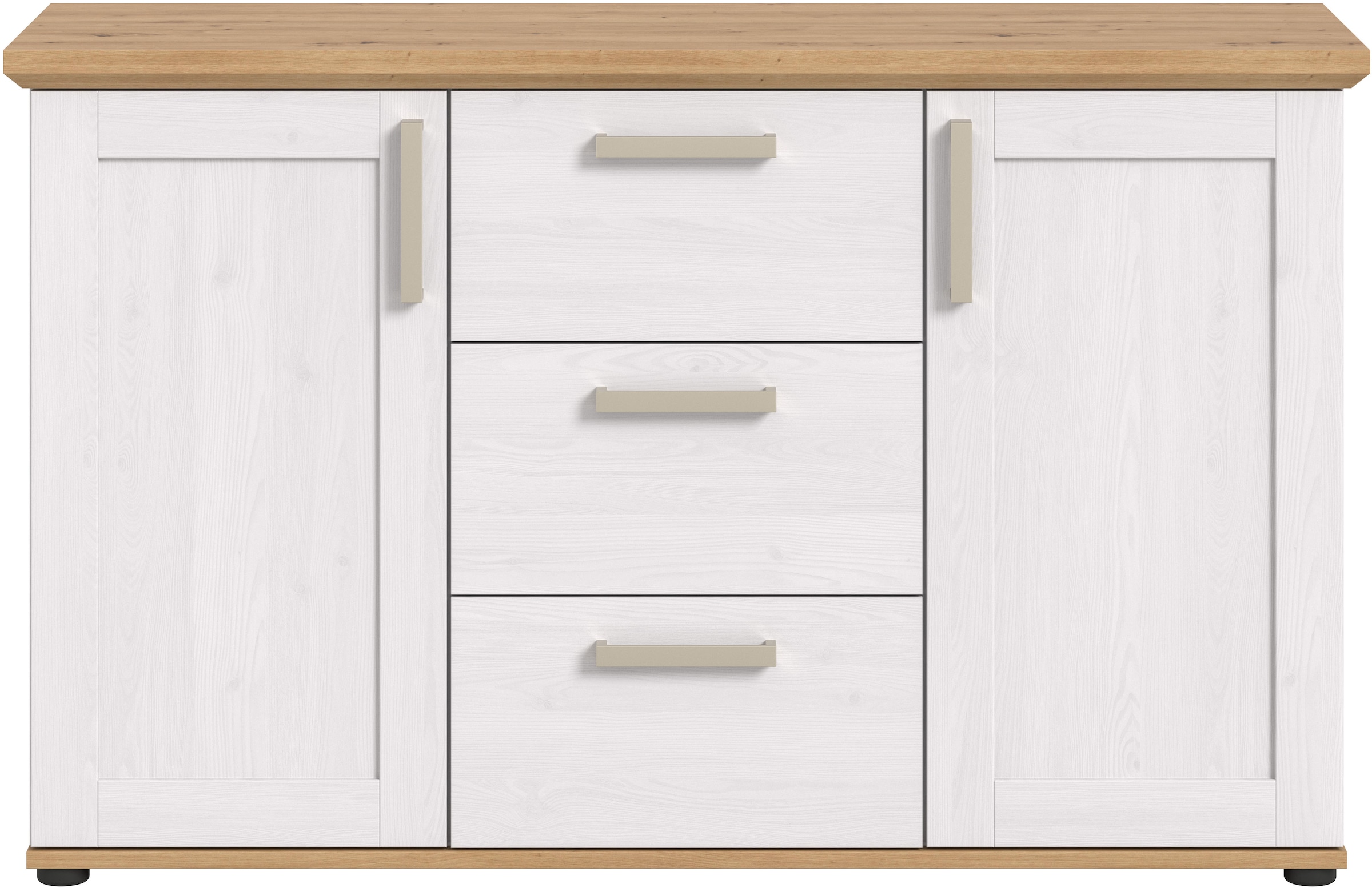 Home affaire Sideboard »Cosenza«, Cosenza Sideboard 129 cm, 2 Türen, 4 Fächer, Sideboard, Wohnzimmer