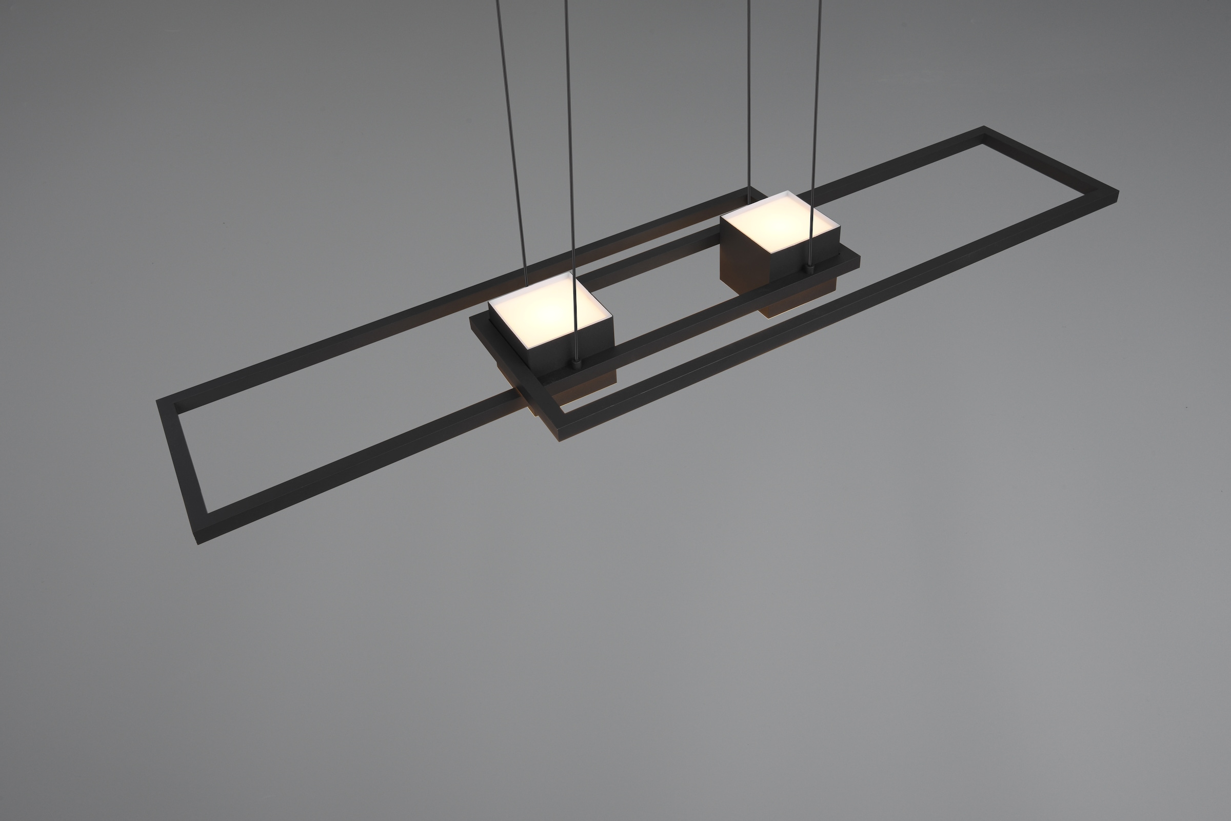 TRIO Leuchten LED Pendelleuchte »ALBANY, LED Hängelampe Wohnzimmer mit Fernbedienung, dimmbar, CCT« LED-Board 1 Stk. warmweiß - kaltweiß Lichtfarbe einstellbar, Memoryfunktion, Nachtlicht, up-and-down Licht